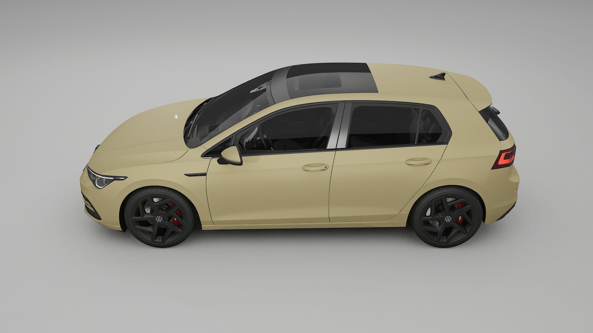 VW Golf Mk8 TPU Lackskyddsfilm | SAND Färgskiftande PPF – Komplett Förskuret Kit