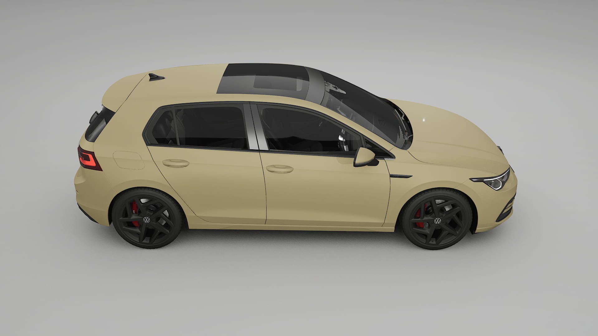 VW Golf Mk8 TPU Lackskyddsfilm | SAND Färgskiftande PPF – Komplett Förskuret Kit