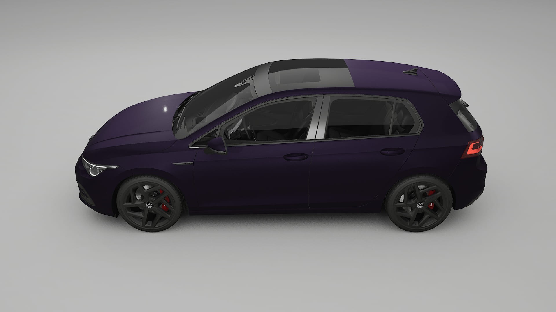 VW Golf Mk8 TPU Lackskyddsfilm | VIOLET Färgskiftande PPF – Komplett Förskuret Kit