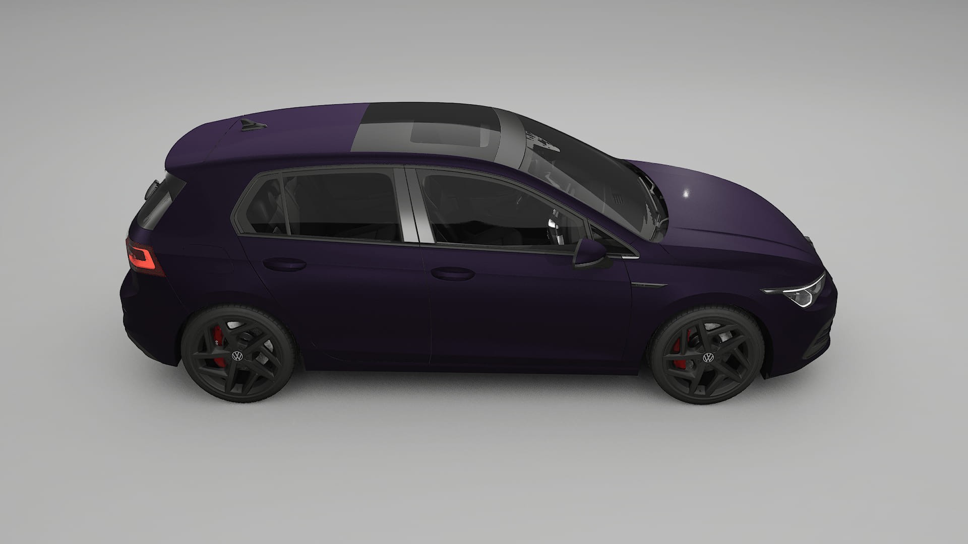VW Golf Mk8 TPU Lackskyddsfilm | VIOLET Färgskiftande PPF – Komplett Förskuret Kit