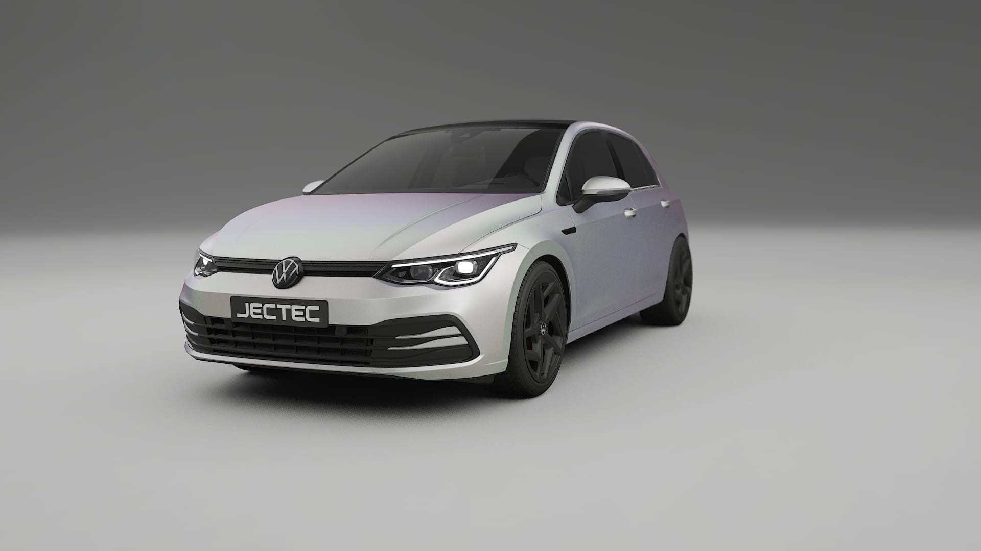 VW Golf Mk8 TPU Lackskyddsfilm | NEBULA Färgskiftande PPF – Komplett Förskuret Kit
