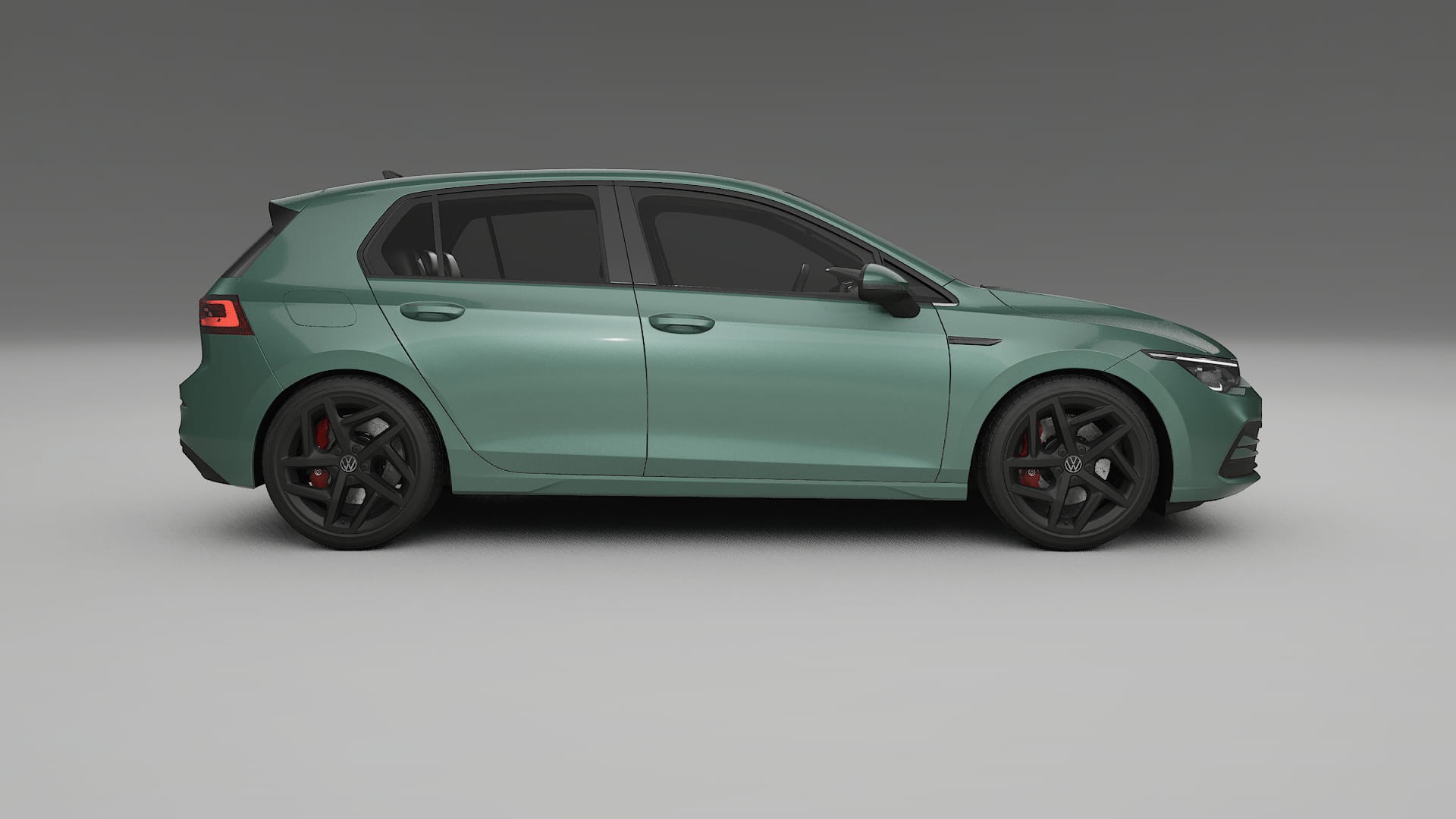 VW Golf Mk8 TPU Lackskyddsfilm | EVERGREEN Färgskiftande PPF – Komplett Förskuret Kit