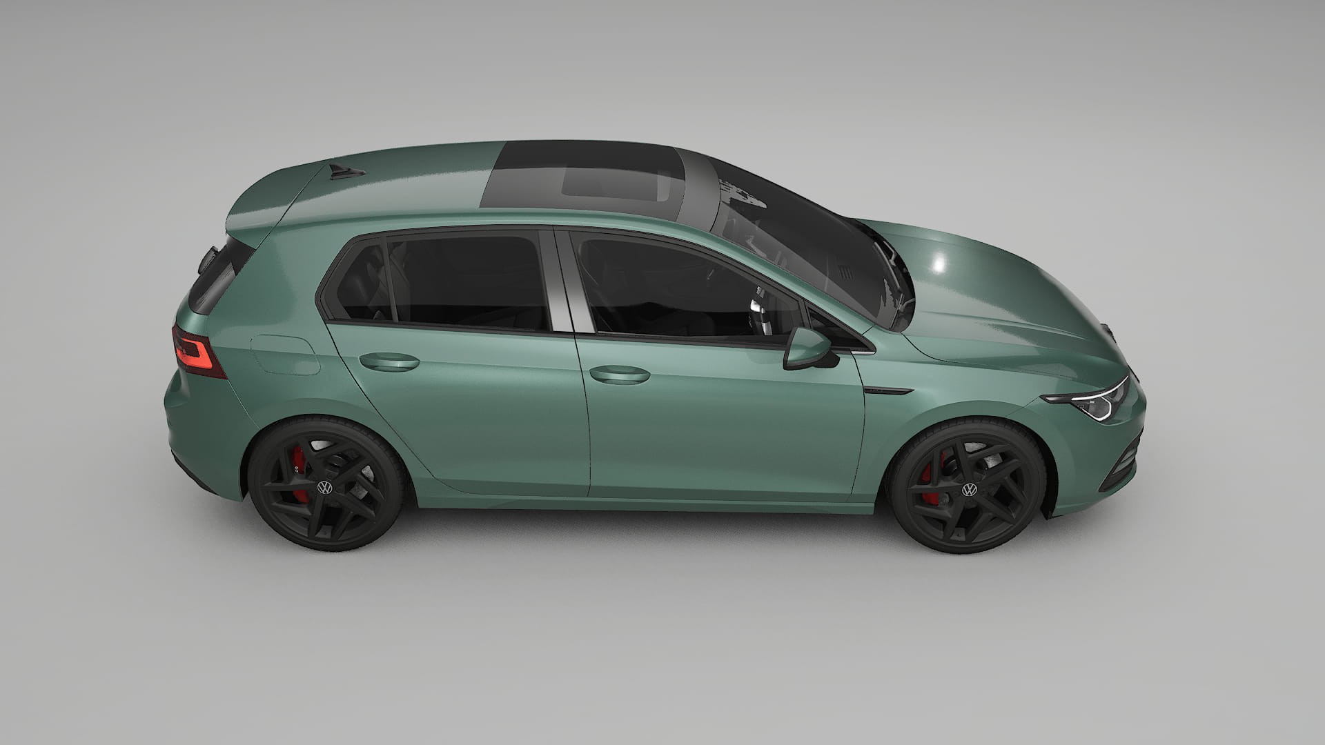 VW Golf Mk8 TPU Lackskyddsfilm | EVERGREEN Färgskiftande PPF – Komplett Förskuret Kit