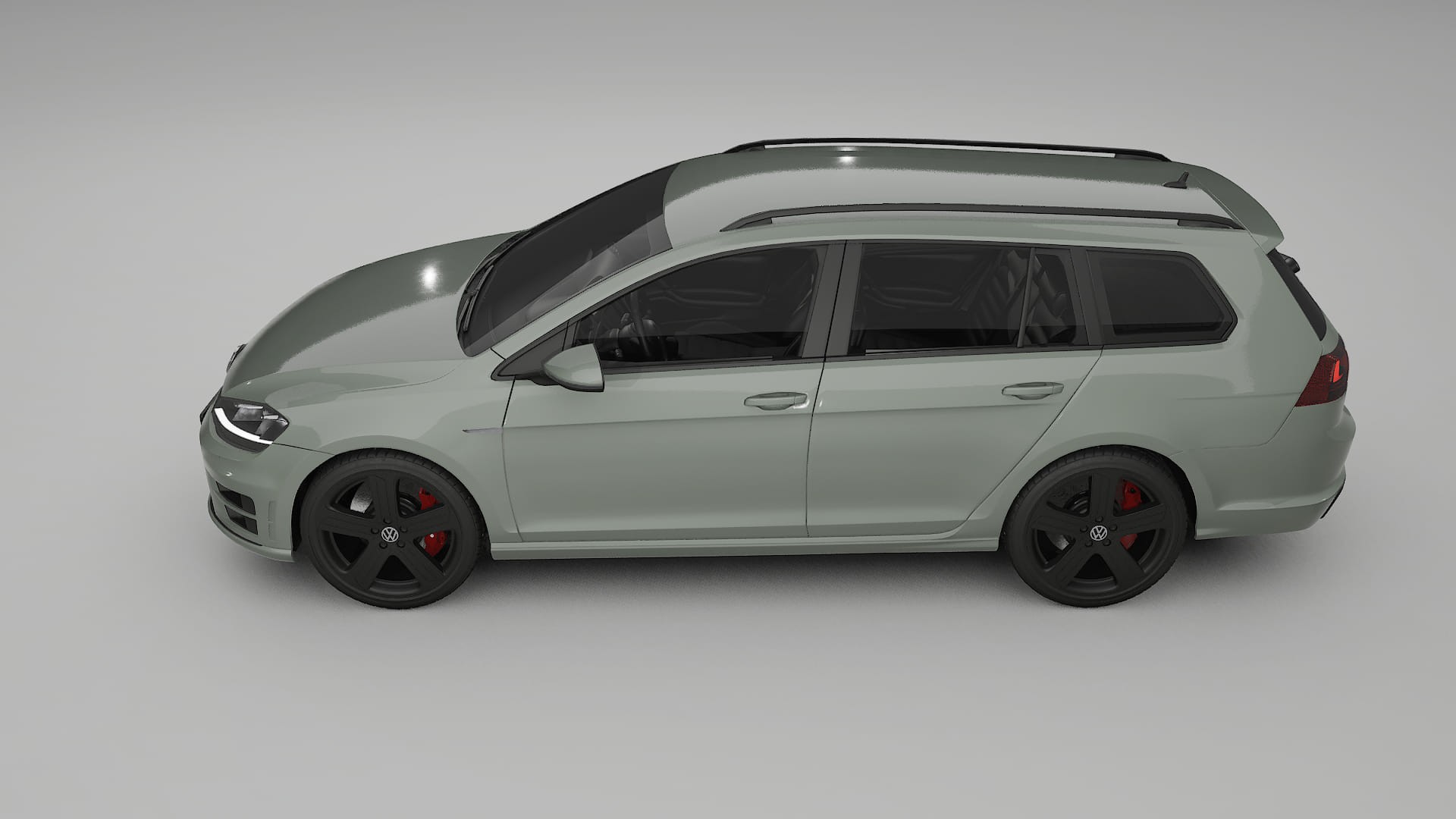 VW Golf Variant Mk7 TPU Lackskyddsfilm | SLATE Färgskiftande PPF – Komplett Förskuret Kit
