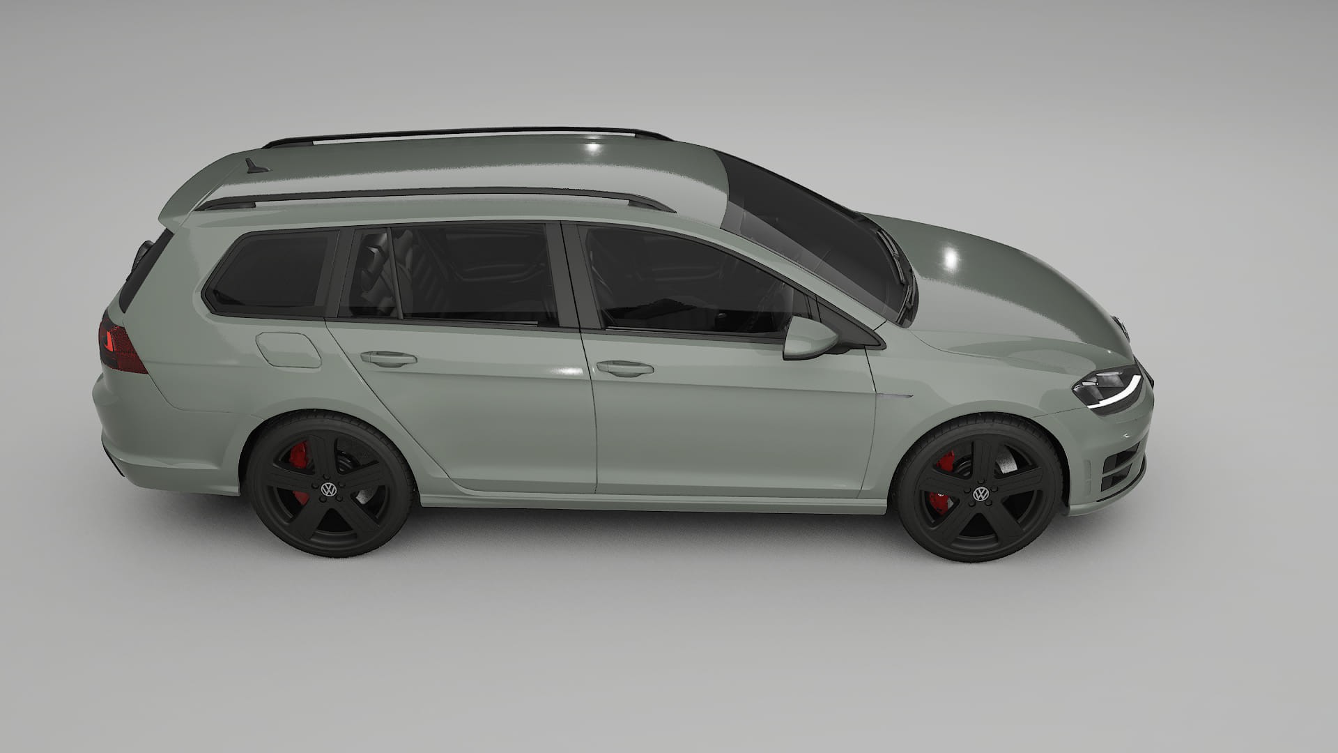 VW Golf Variant Mk7 TPU Lackskyddsfilm | SLATE Färgskiftande PPF – Komplett Förskuret Kit