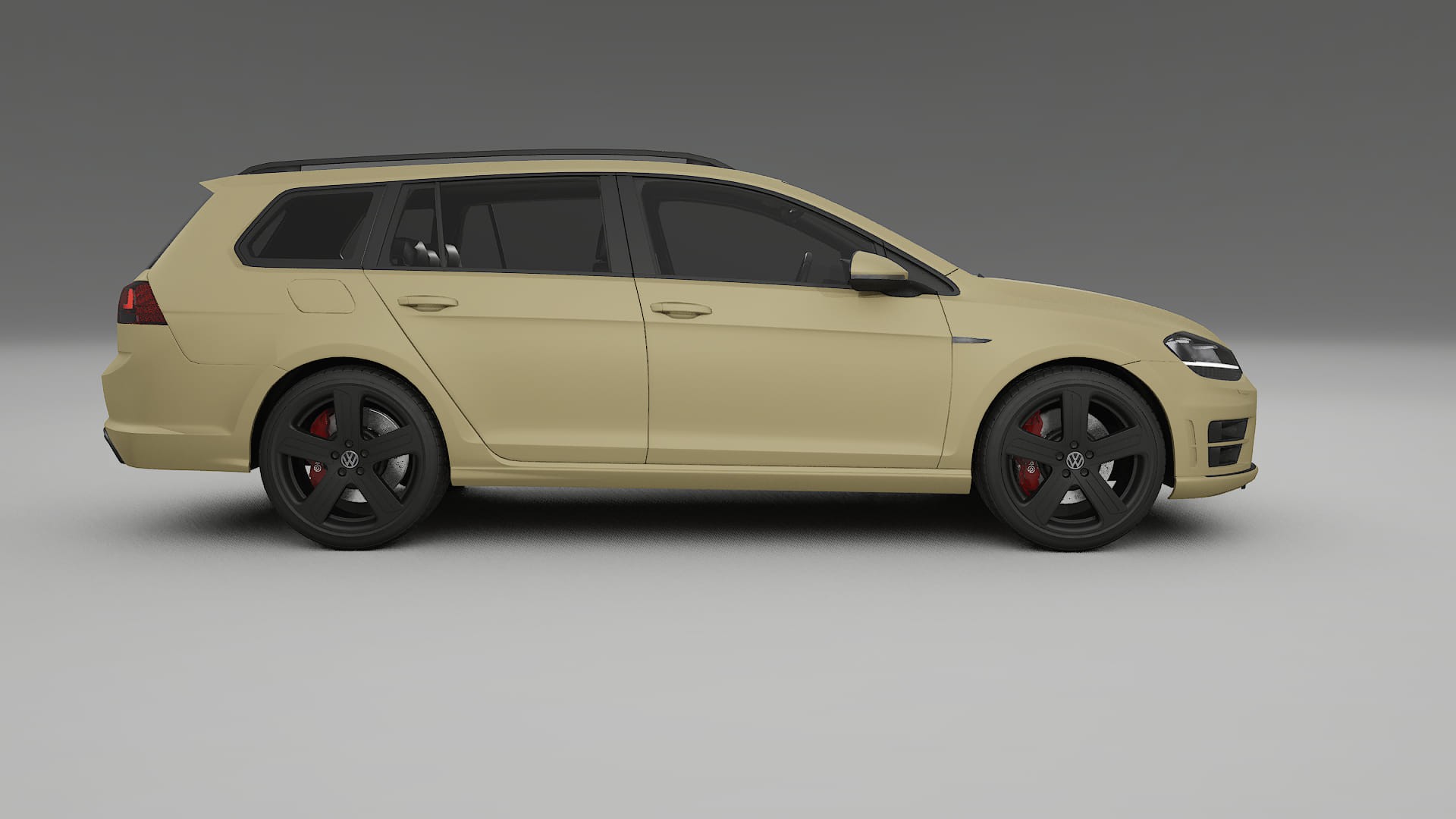 VW Golf Variant Mk7 TPU Lackskyddsfilm | SAND Färgskiftande PPF – Komplett Förskuret Kit