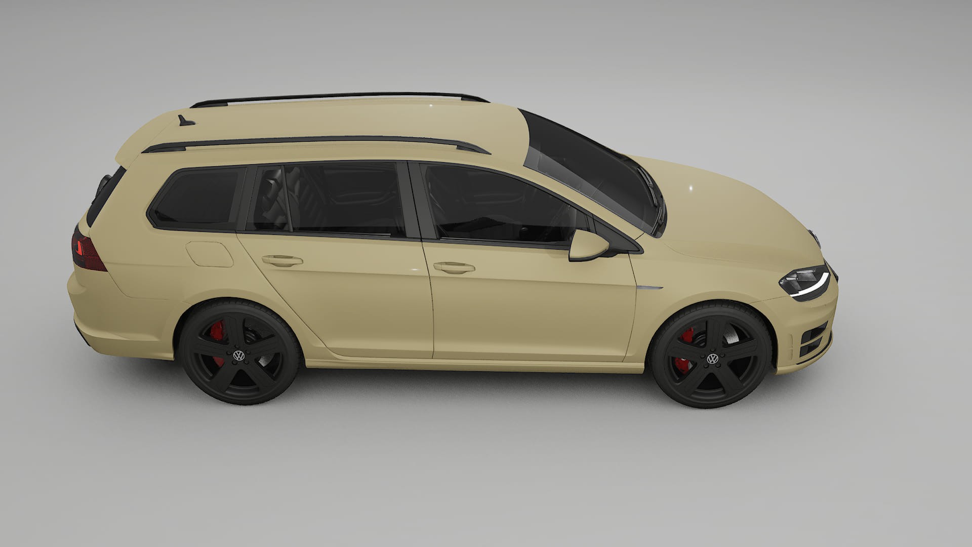 VW Golf Variant Mk7 TPU Lackskyddsfilm | SAND Färgskiftande PPF – Komplett Förskuret Kit