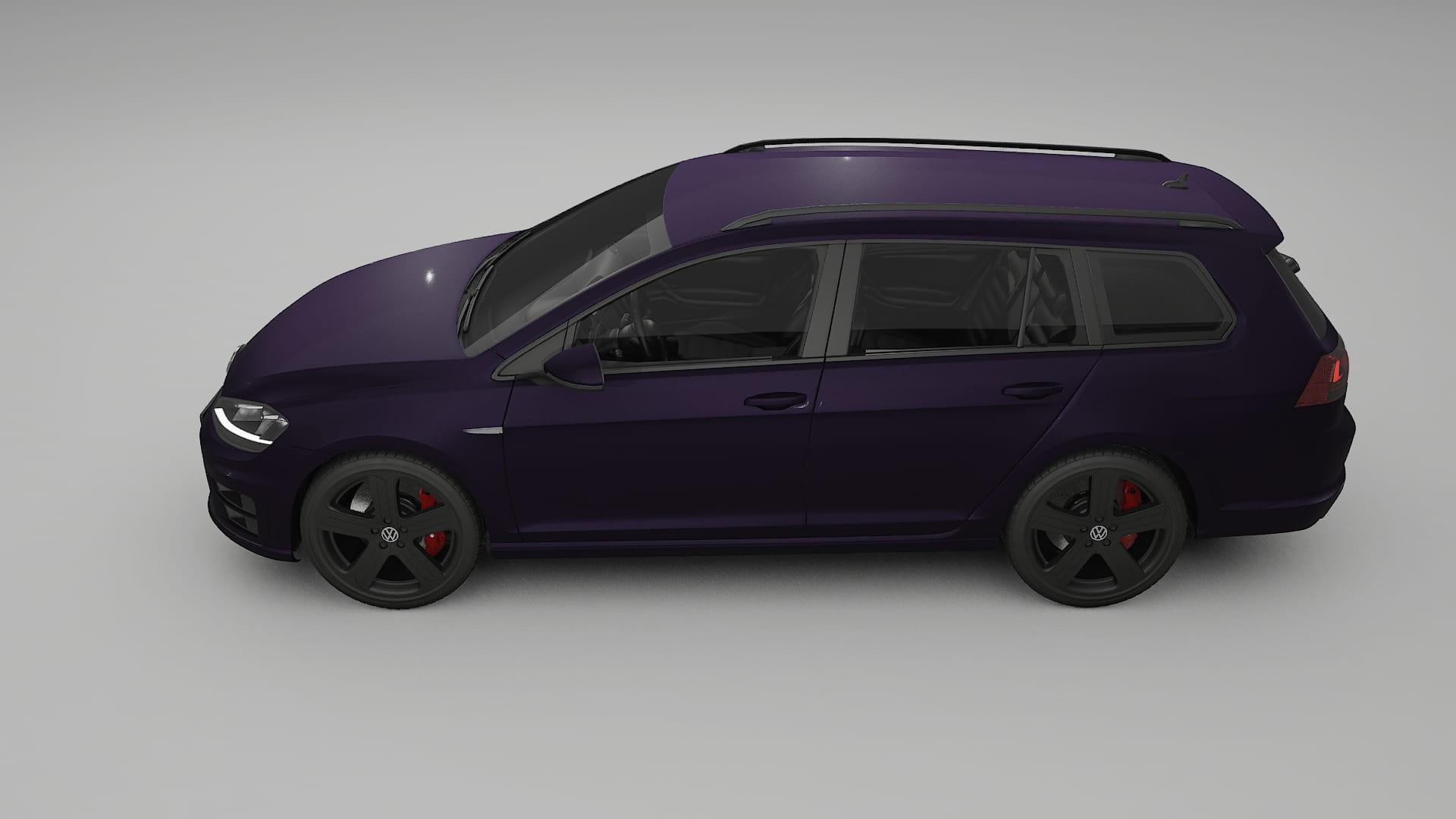 VW Golf Variant Mk7 TPU Lackskyddsfilm | VIOLET Färgskiftande PPF – Komplett Förskuret Kit