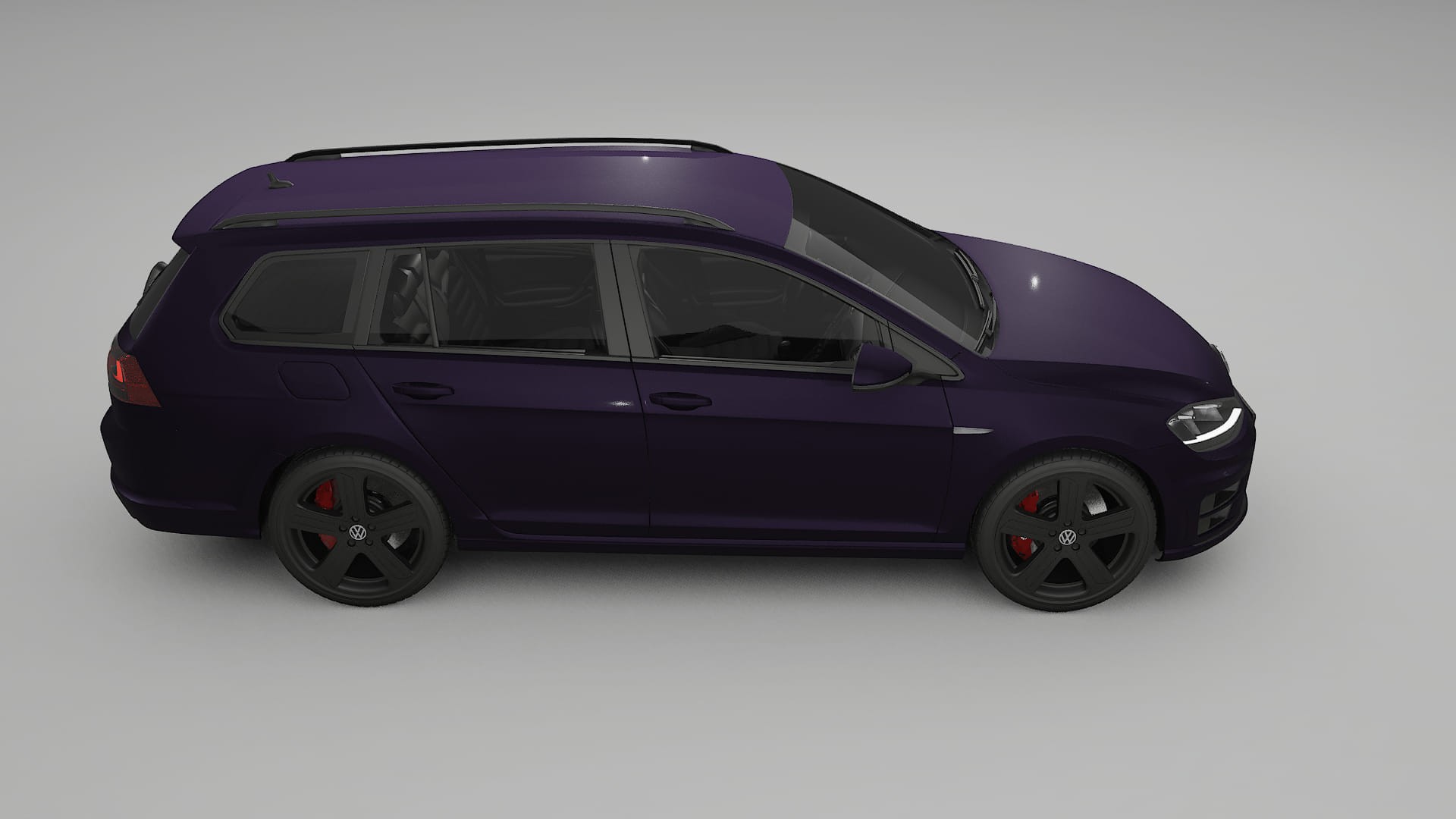 VW Golf Variant Mk7 TPU Lackskyddsfilm | VIOLET Färgskiftande PPF – Komplett Förskuret Kit