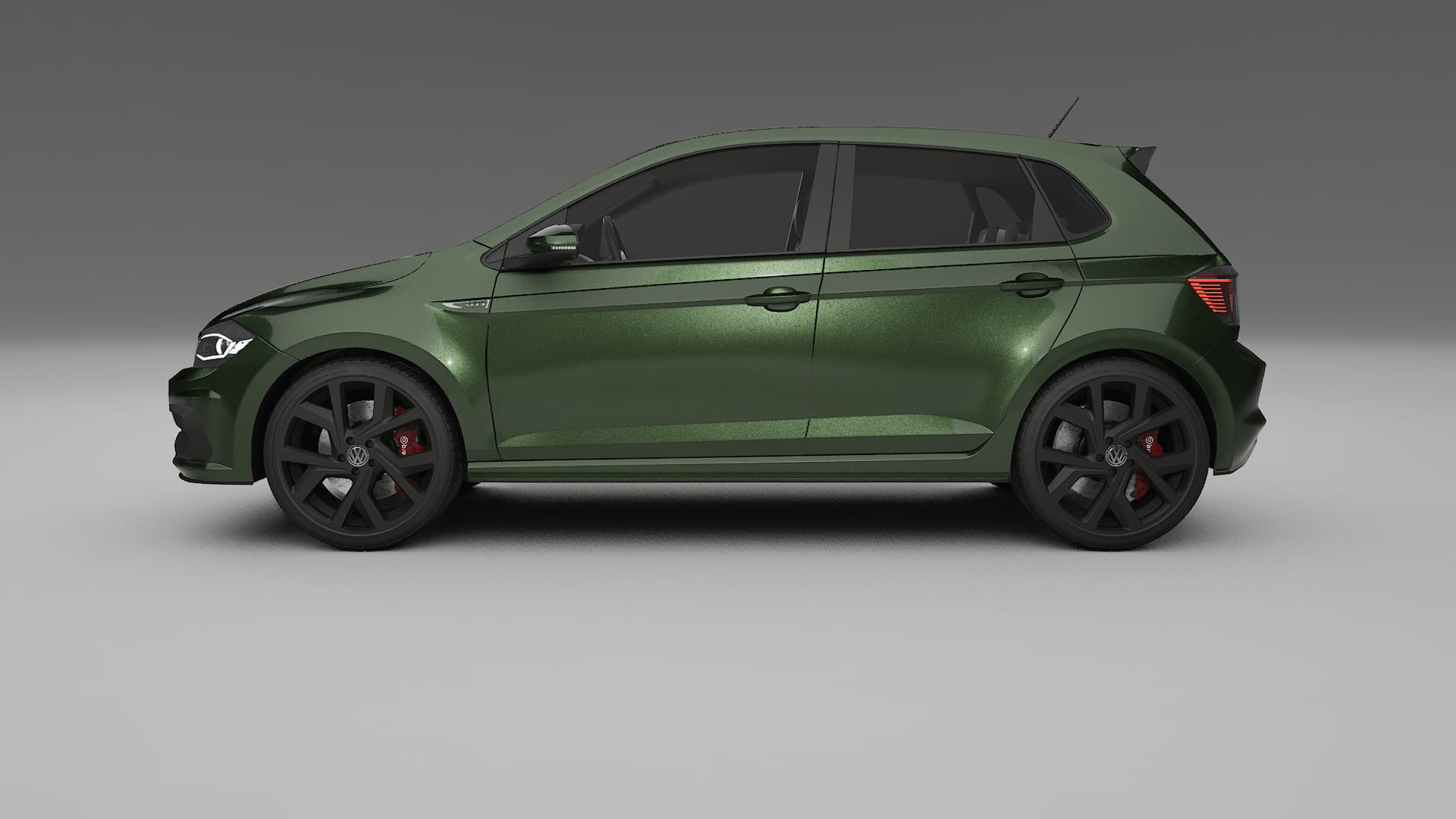 VW Polo GTI VI TPU Lackskyddsfilm | LAGOON Färgskiftande PPF – Komplett Förskuret Kit