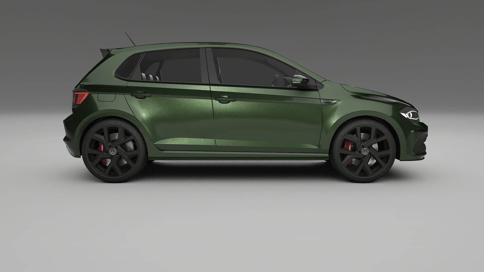 VW Polo GTI VI TPU Lackskyddsfilm | LAGOON Färgskiftande PPF – Komplett Förskuret Kit