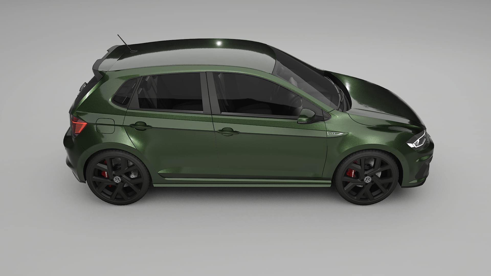 VW Polo GTI VI TPU Lackskyddsfilm | LAGOON Färgskiftande PPF – Komplett Förskuret Kit