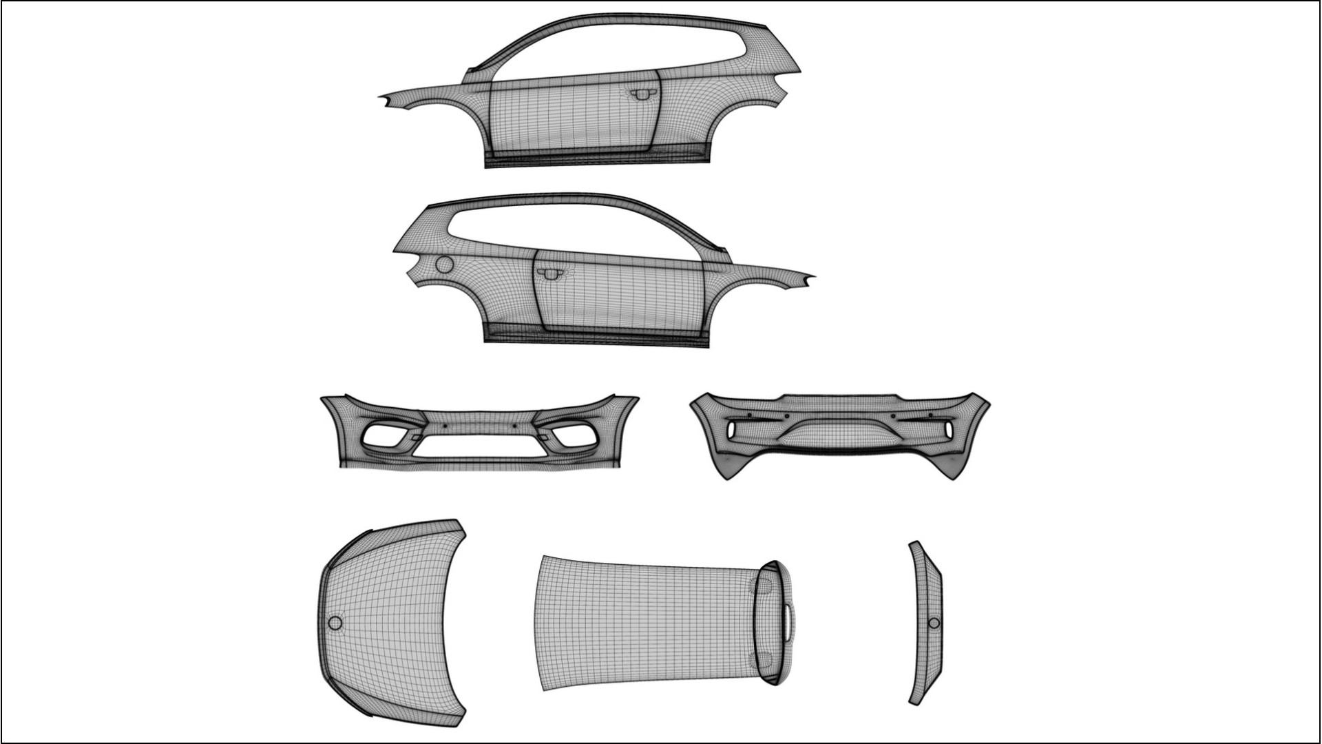 VW Scirocco R III TPU Lackskyddsfilm | EVERGREEN Färgskiftande PPF – Komplett Förskuret Kit