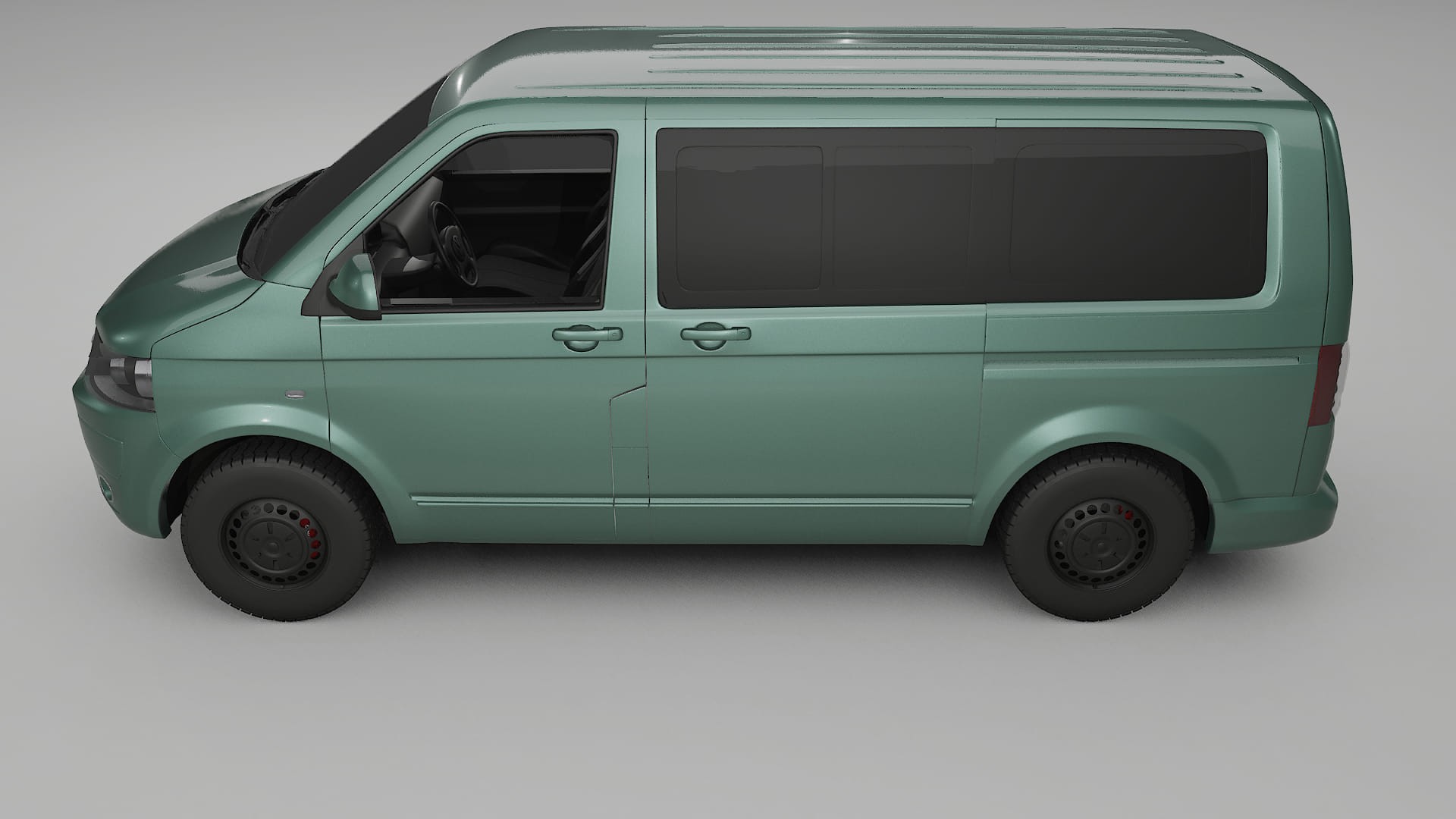 VW Transporter T5 Caravelle TPU Lackskyddsfilm | EVERGREEN Färgskiftande PPF – Komplett Förskuret Kit