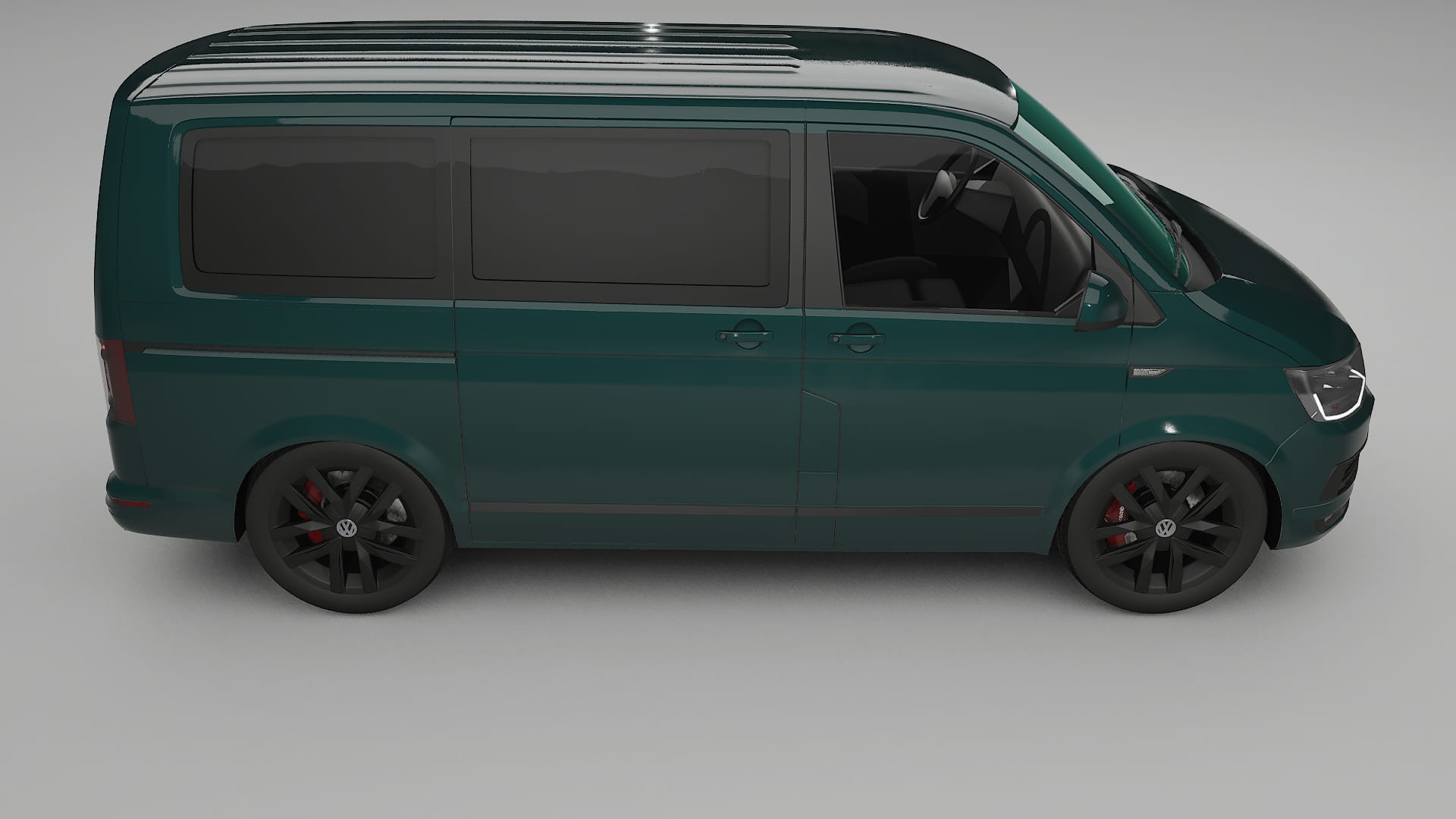 VW Transporter T6 Multivan TPU Lackskyddsfilm | INFERNO Färgskiftande PPF – Komplett Förskuret Kit