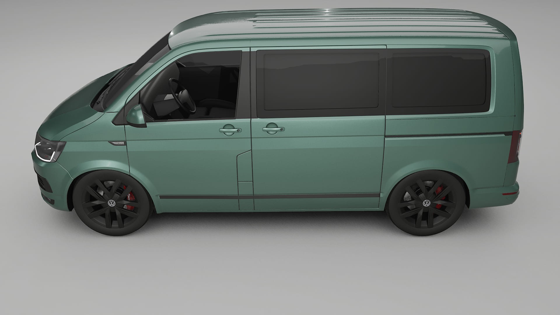 VW Transporter T6 Multivan TPU Lackskyddsfilm | EVERGREEN Färgskiftande PPF – Komplett Förskuret Kit