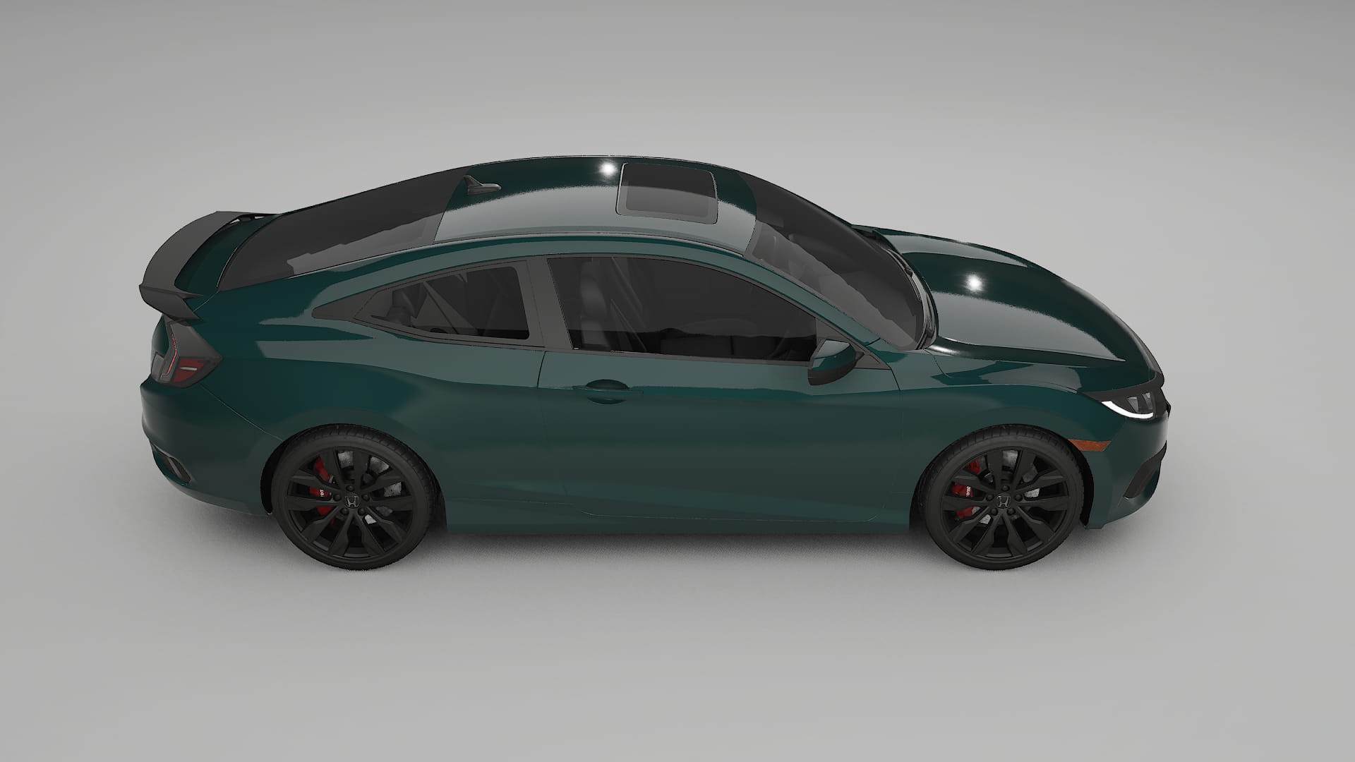 Honda Civic coupe prefacelift pre LCI TPU Lackskyddsfilm | INFERNO Färgskiftande PPF – Komplett Förskuret Kit