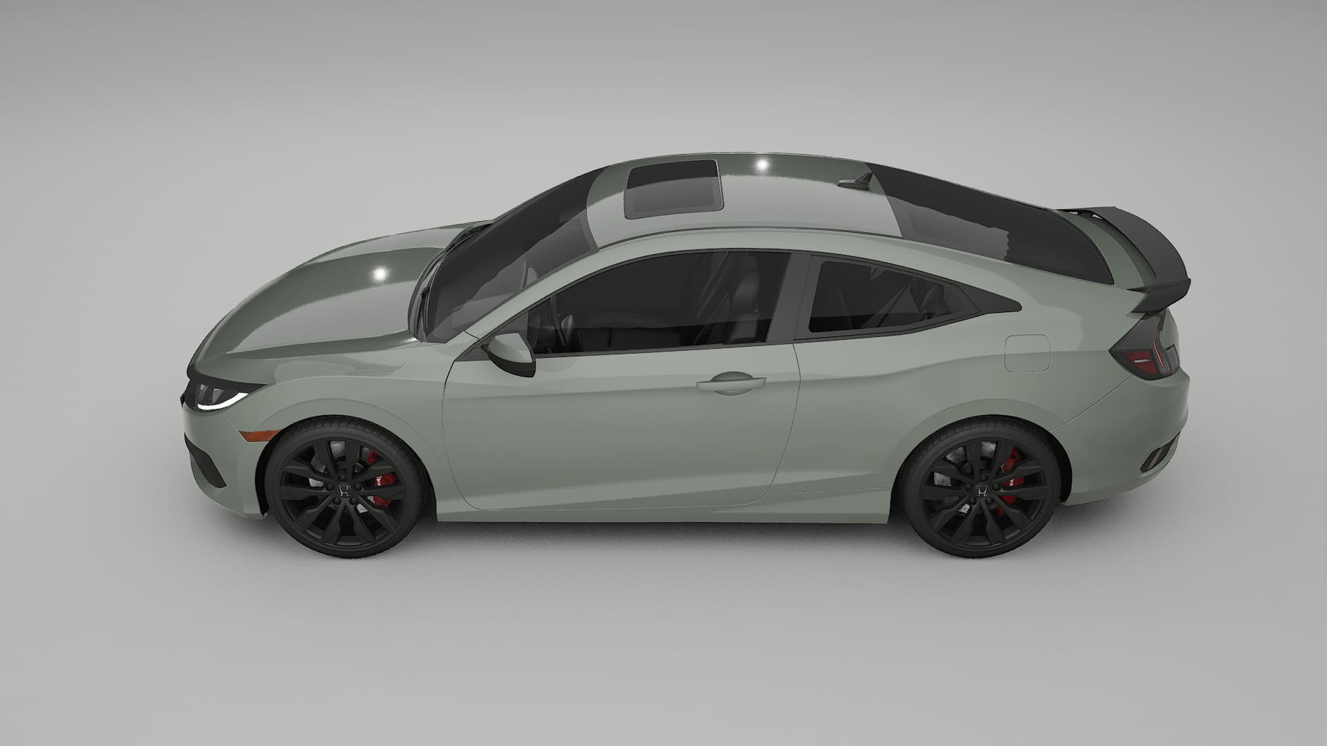 Honda Civic coupe prefacelift pre LCI TPU Lackskyddsfilm | SLATE Färgskiftande PPF – Komplett Förskuret Kit