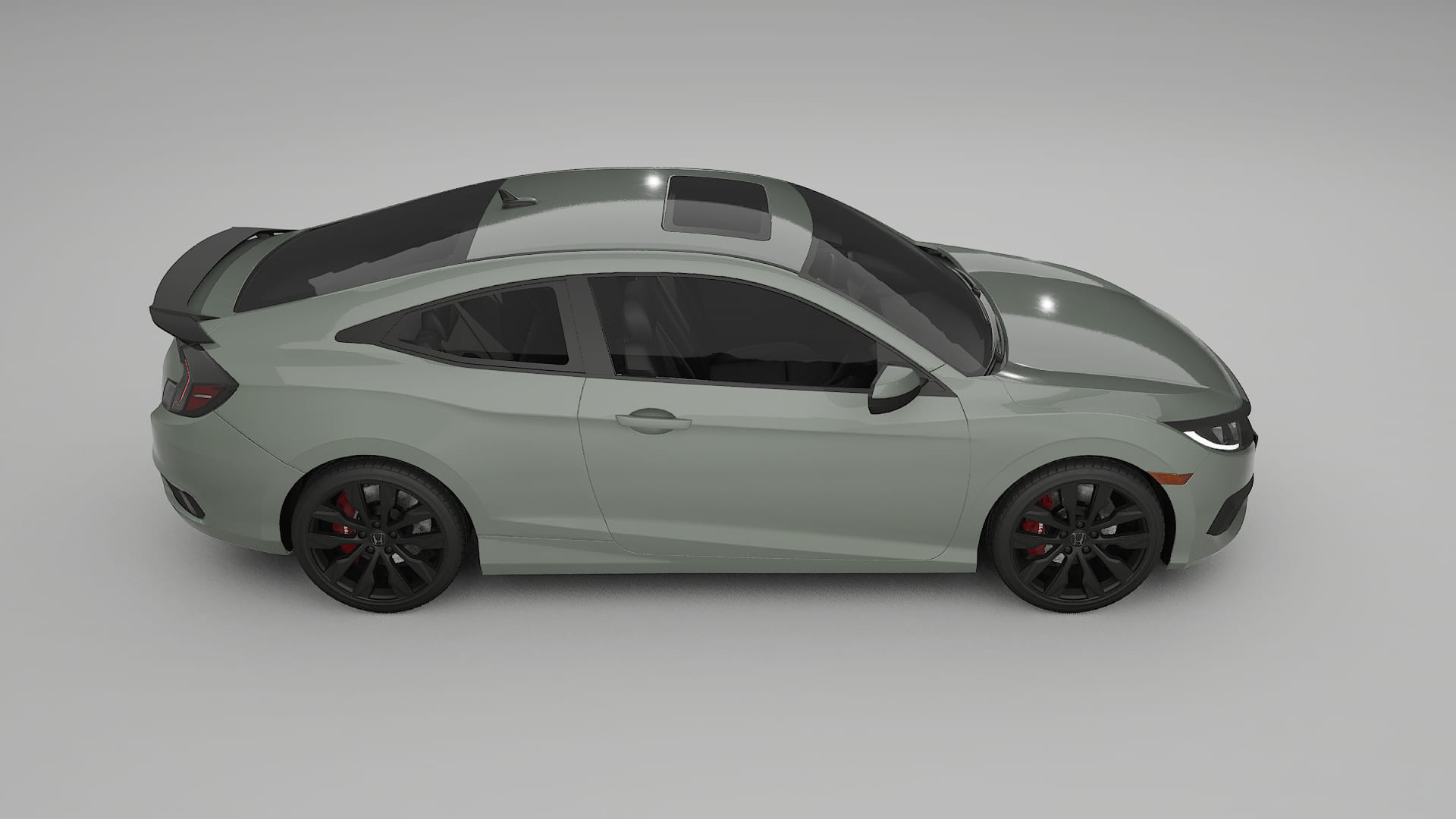 Honda Civic coupe prefacelift pre LCI TPU Lackskyddsfilm | SLATE Färgskiftande PPF – Komplett Förskuret Kit