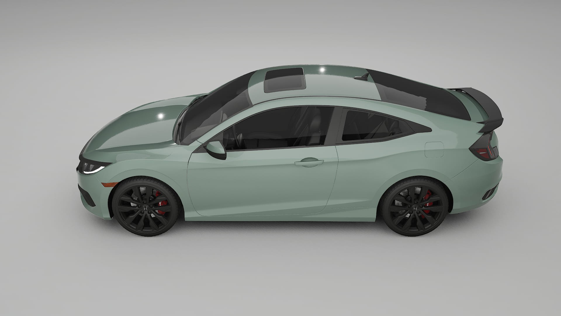 Honda Civic coupe prefacelift pre LCI TPU Lackskyddsfilm | CINDER Färgskiftande PPF – Komplett Förskuret Kit