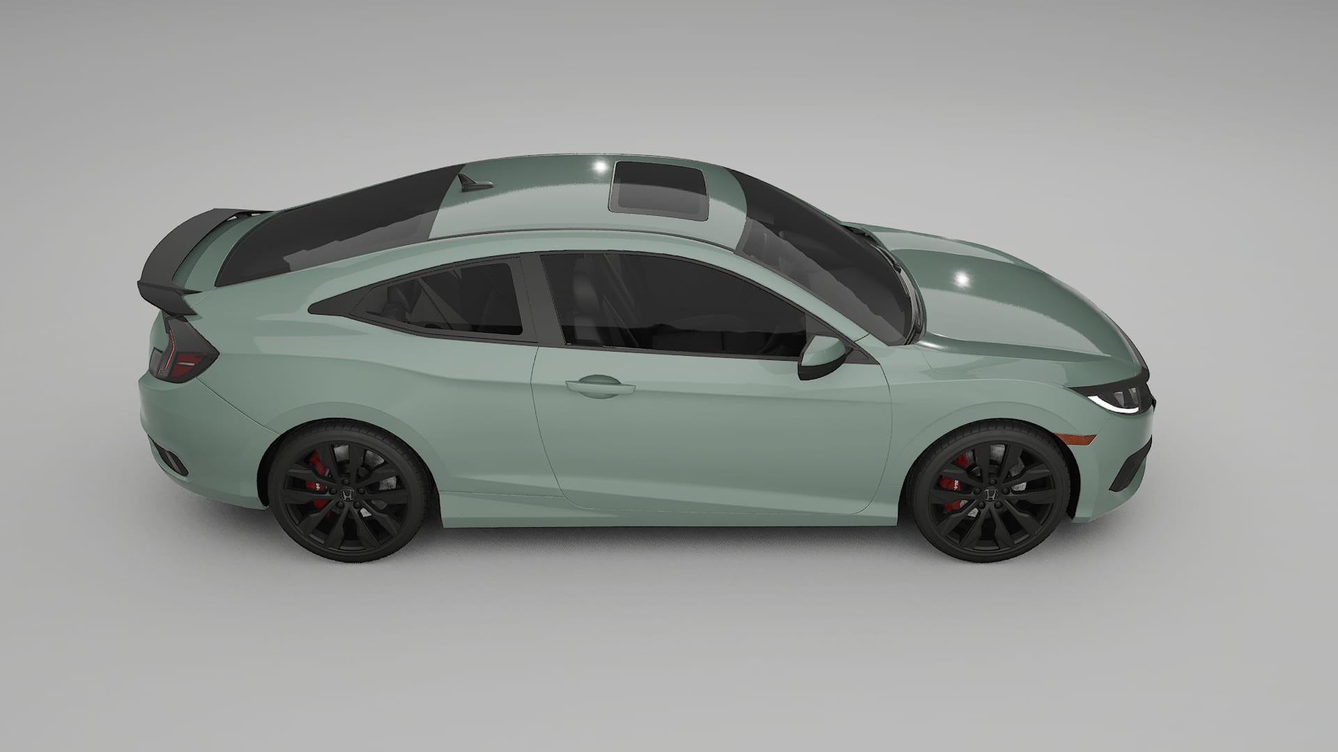 Honda Civic coupe prefacelift pre LCI TPU Lackskyddsfilm | CINDER Färgskiftande PPF – Komplett Förskuret Kit