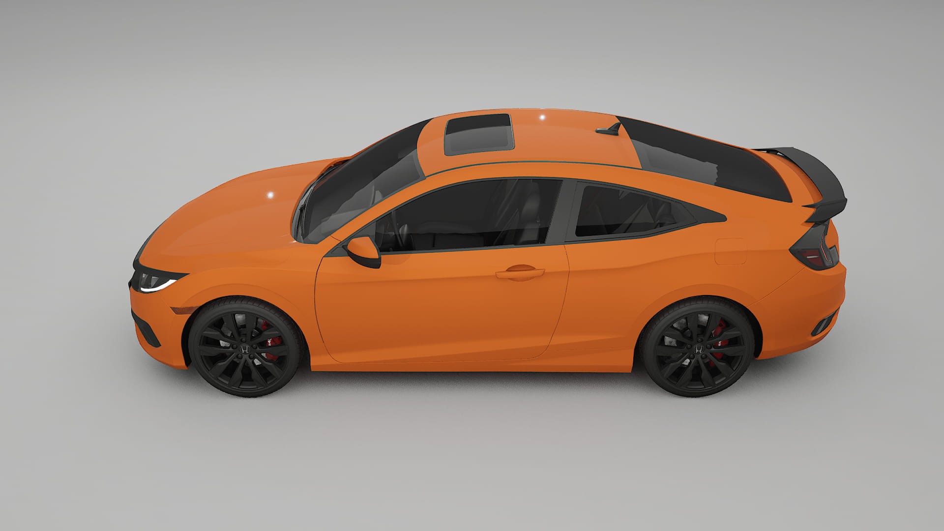 Honda Civic coupe prefacelift pre LCI TPU Lackskyddsfilm | ROCKET Färgskiftande PPF – Komplett Förskuret Kit