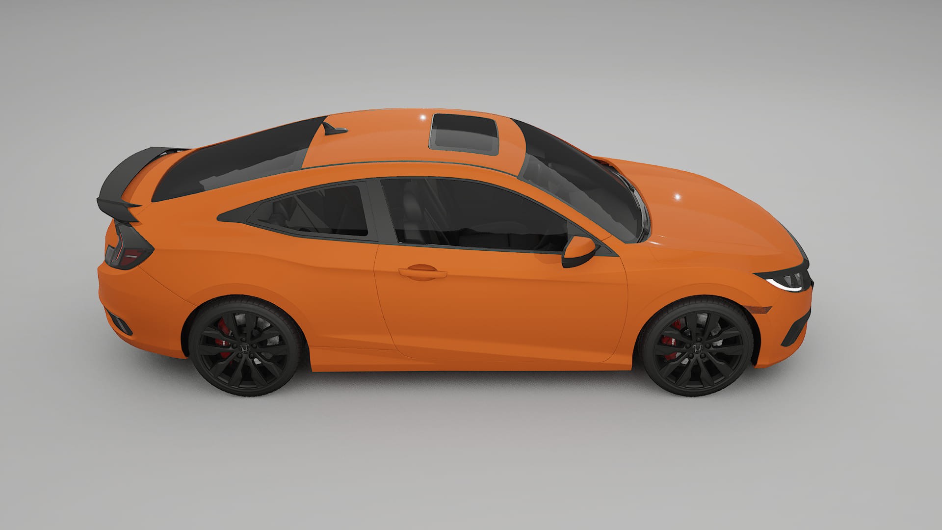 Honda Civic coupe prefacelift pre LCI TPU Lackskyddsfilm | ROCKET Färgskiftande PPF – Komplett Förskuret Kit