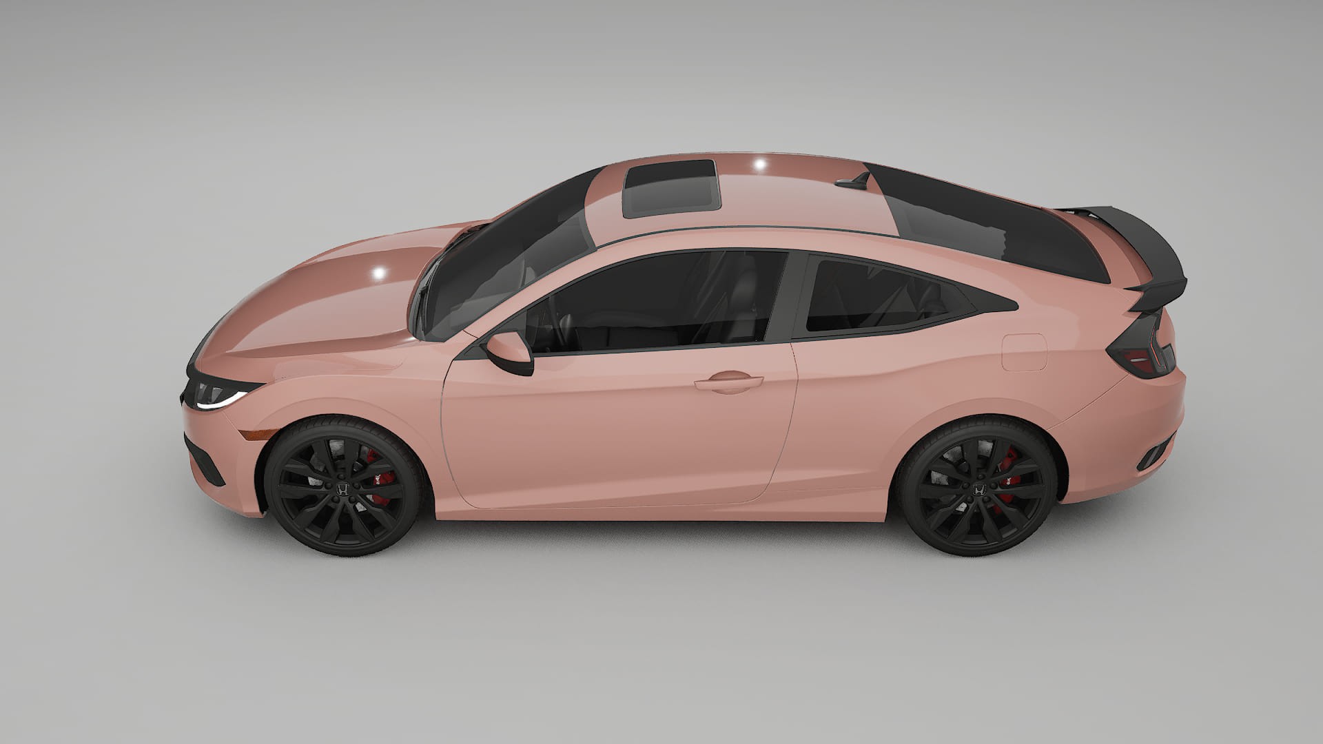 Honda Civic coupe prefacelift pre LCI TPU Lackskyddsfilm | BLUSH Färgskiftande PPF – Komplett Förskuret Kit