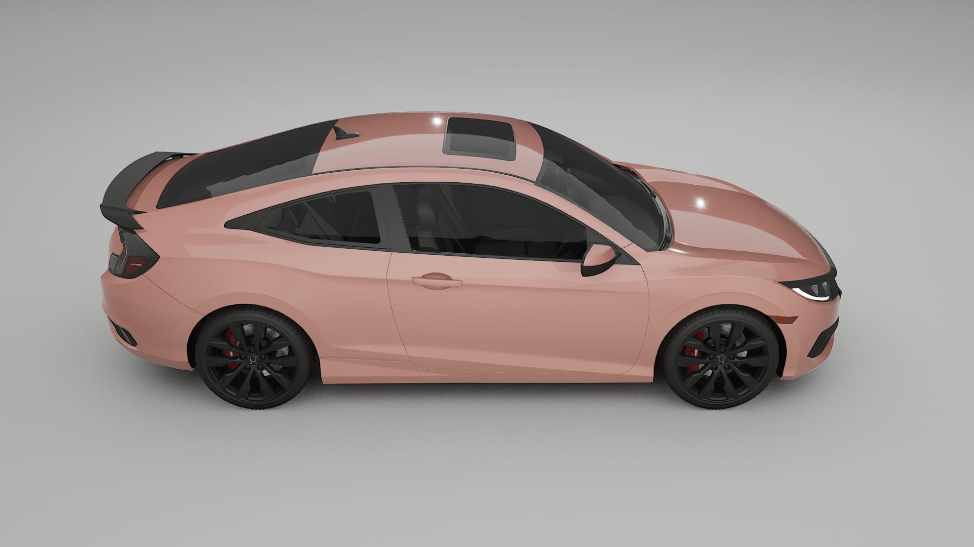 Honda Civic coupe prefacelift pre LCI TPU Lackskyddsfilm | BLUSH Färgskiftande PPF – Komplett Förskuret Kit