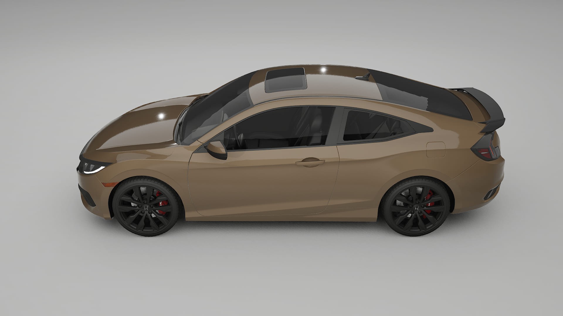 Honda Civic coupe prefacelift pre LCI TPU Lackskyddsfilm | SAHARA Färgskiftande PPF – Komplett Förskuret Kit