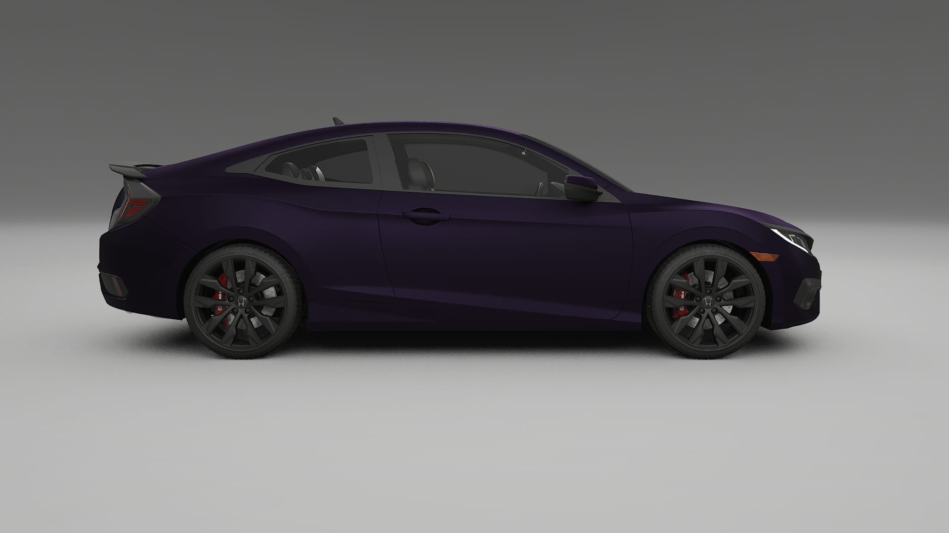 Honda Civic coupe prefacelift pre LCI TPU Lackskyddsfilm | VIOLET Färgskiftande PPF – Komplett Förskuret Kit
