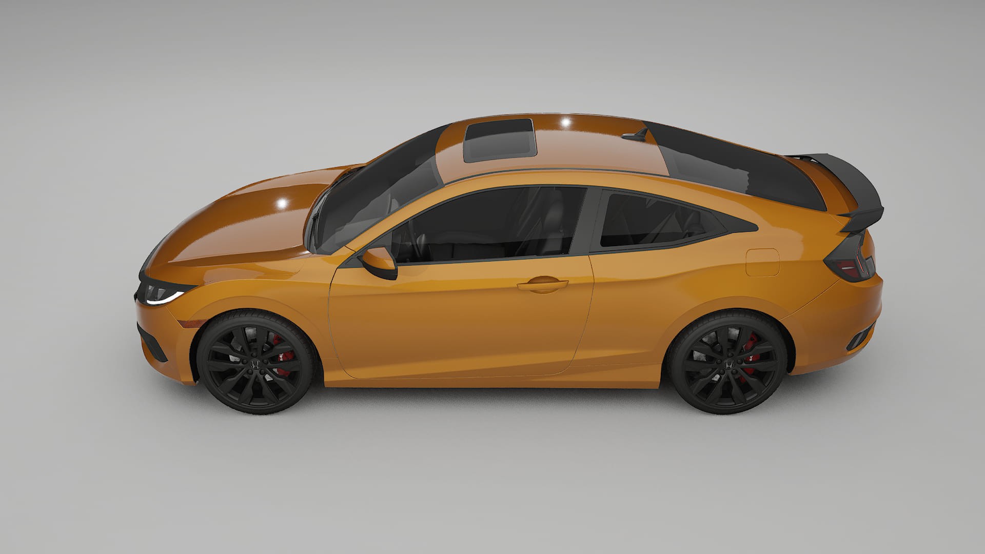 Honda Civic coupe prefacelift pre LCI TPU Lackskyddsfilm | DAISY Färgskiftande PPF – Komplett Förskuret Kit