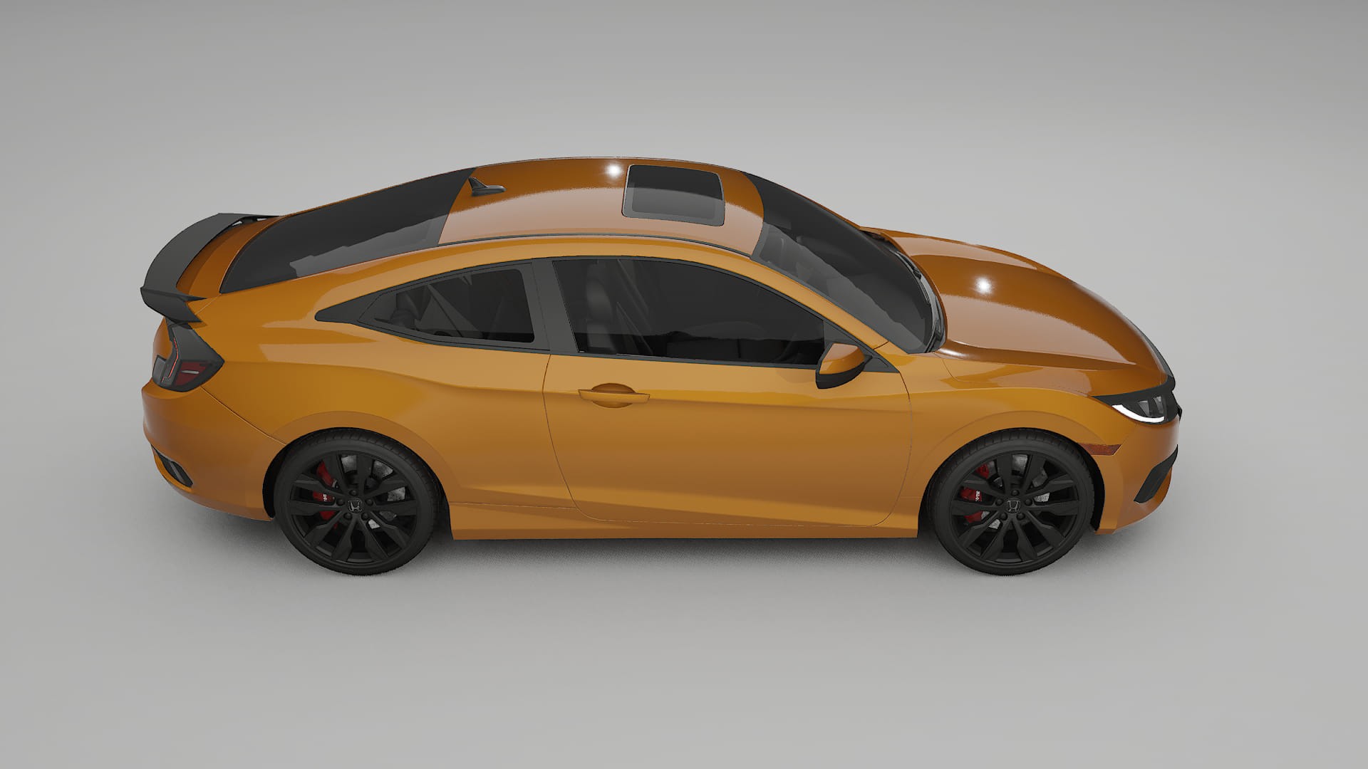 Honda Civic coupe prefacelift pre LCI TPU Lackskyddsfilm | DAISY Färgskiftande PPF – Komplett Förskuret Kit