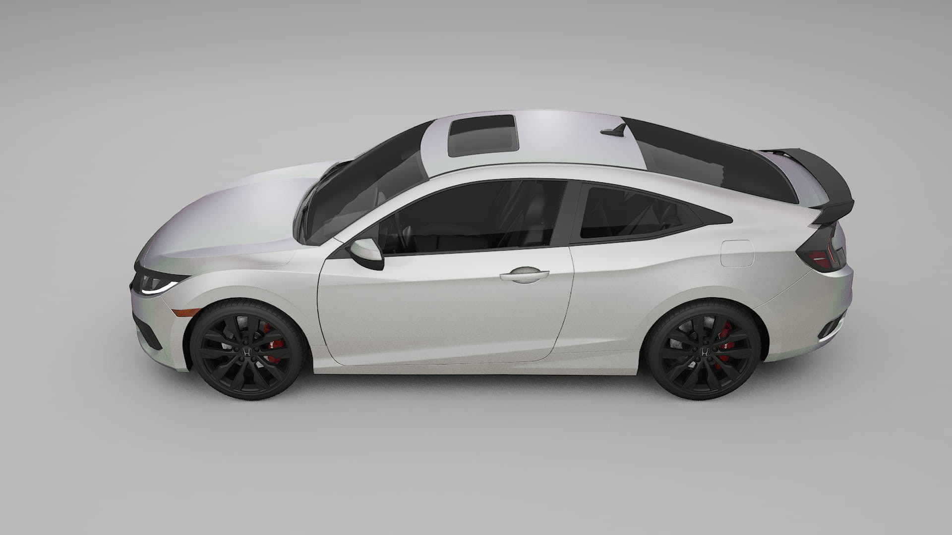 Honda Civic coupe prefacelift pre LCI TPU Lackskyddsfilm | NEBULA Färgskiftande PPF – Komplett Förskuret Kit