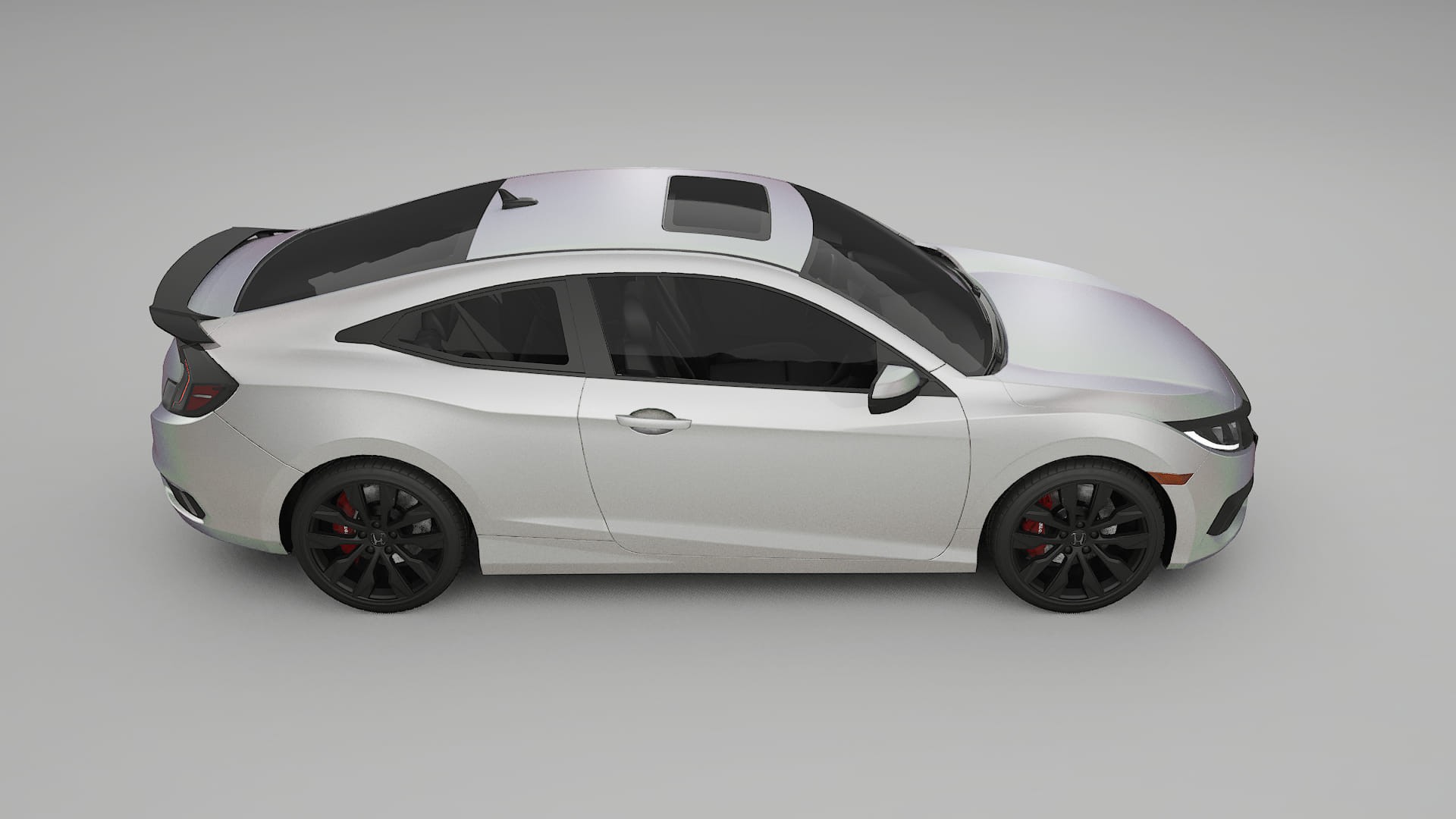 Honda Civic coupe prefacelift pre LCI TPU Lackskyddsfilm | NEBULA Färgskiftande PPF – Komplett Förskuret Kit