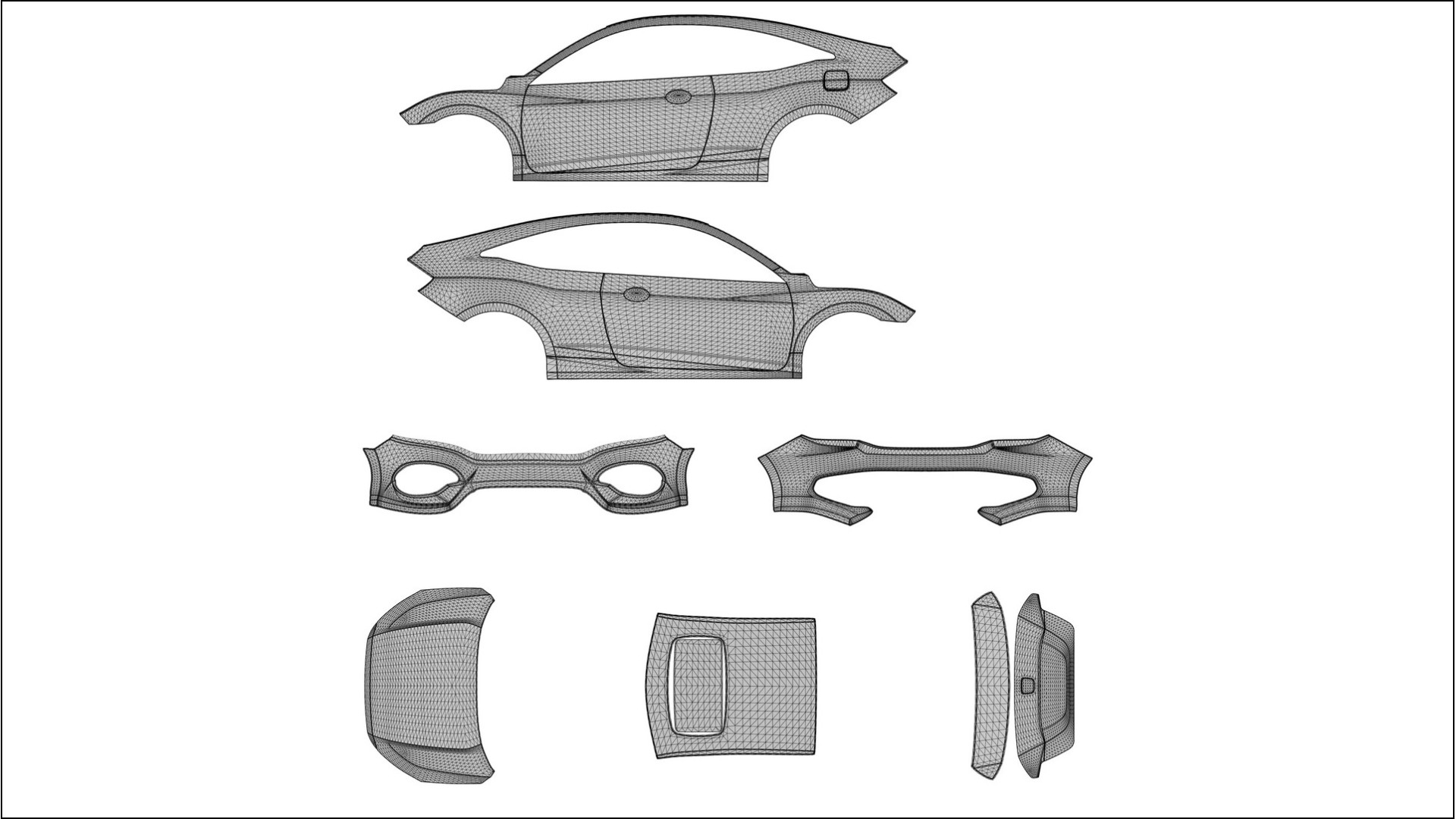 Honda Civic coupe prefacelift pre LCI TPU Lackskyddsfilm | EVERGREEN Färgskiftande PPF – Komplett Förskuret Kit 2
