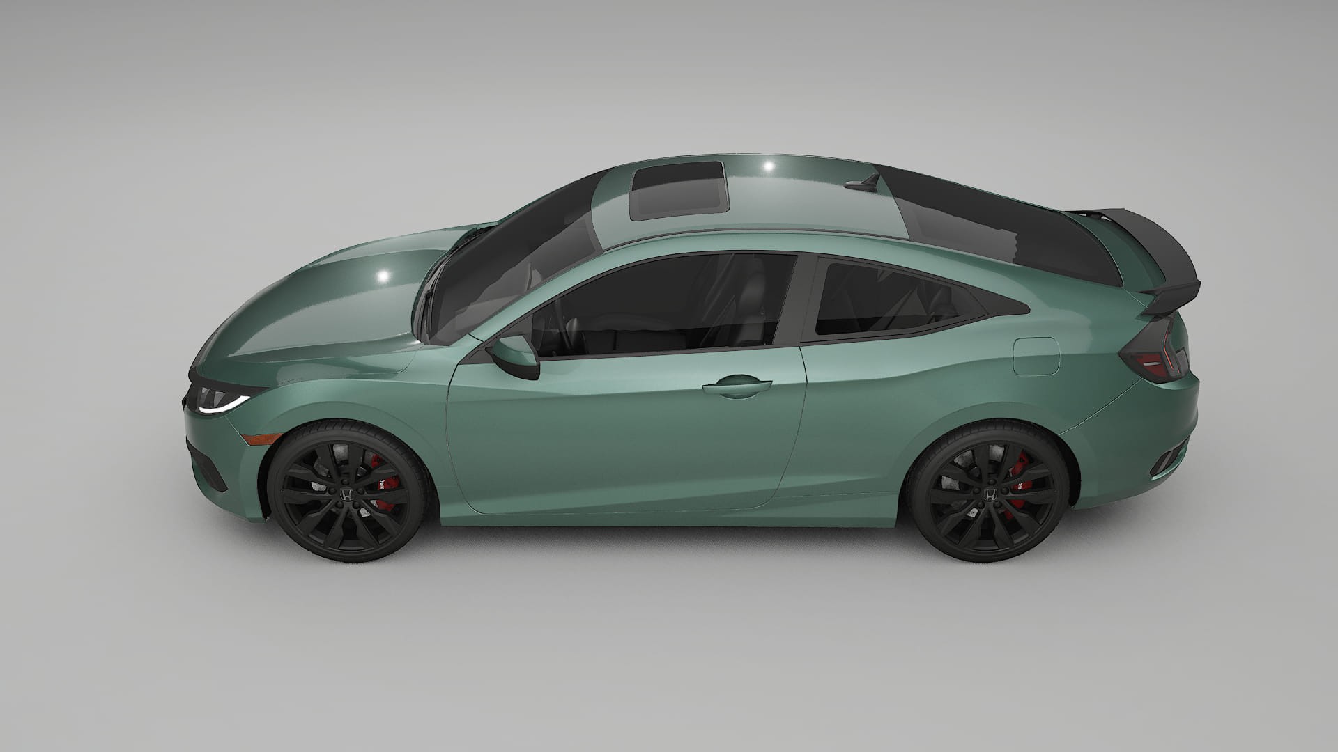 Honda Civic coupe prefacelift pre LCI TPU Lackskyddsfilm | EVERGREEN Färgskiftande PPF – Komplett Förskuret Kit