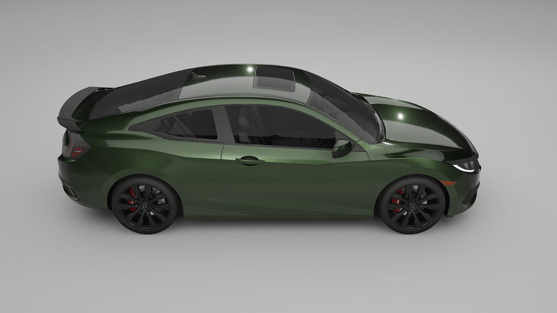 Honda Civic coupe prefacelift pre LCI TPU Lackskyddsfilm | LAGOON Färgskiftande PPF – Komplett Förskuret Kit
