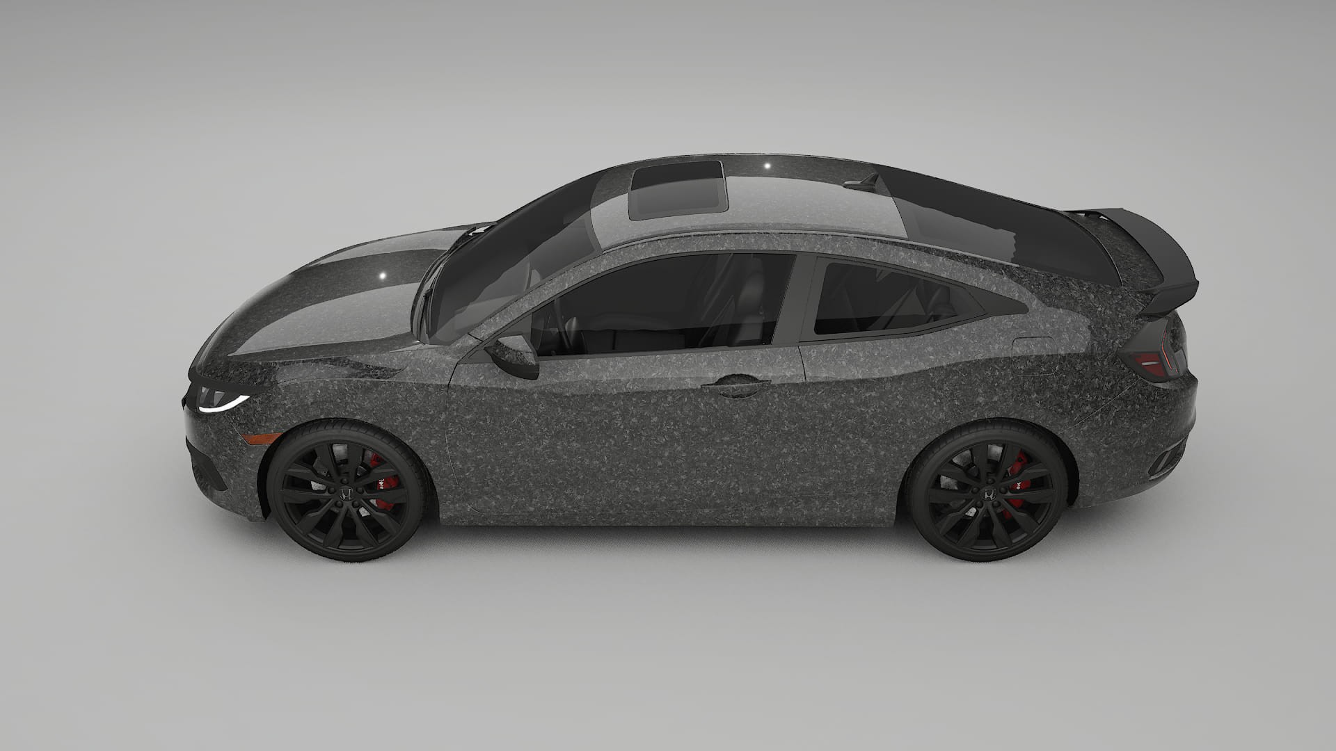Honda Civic coupe prefacelift pre LCI TPU Lackskyddsfilm | FORGED S Färgskiftande PPF – Komplett Förskuret Kit