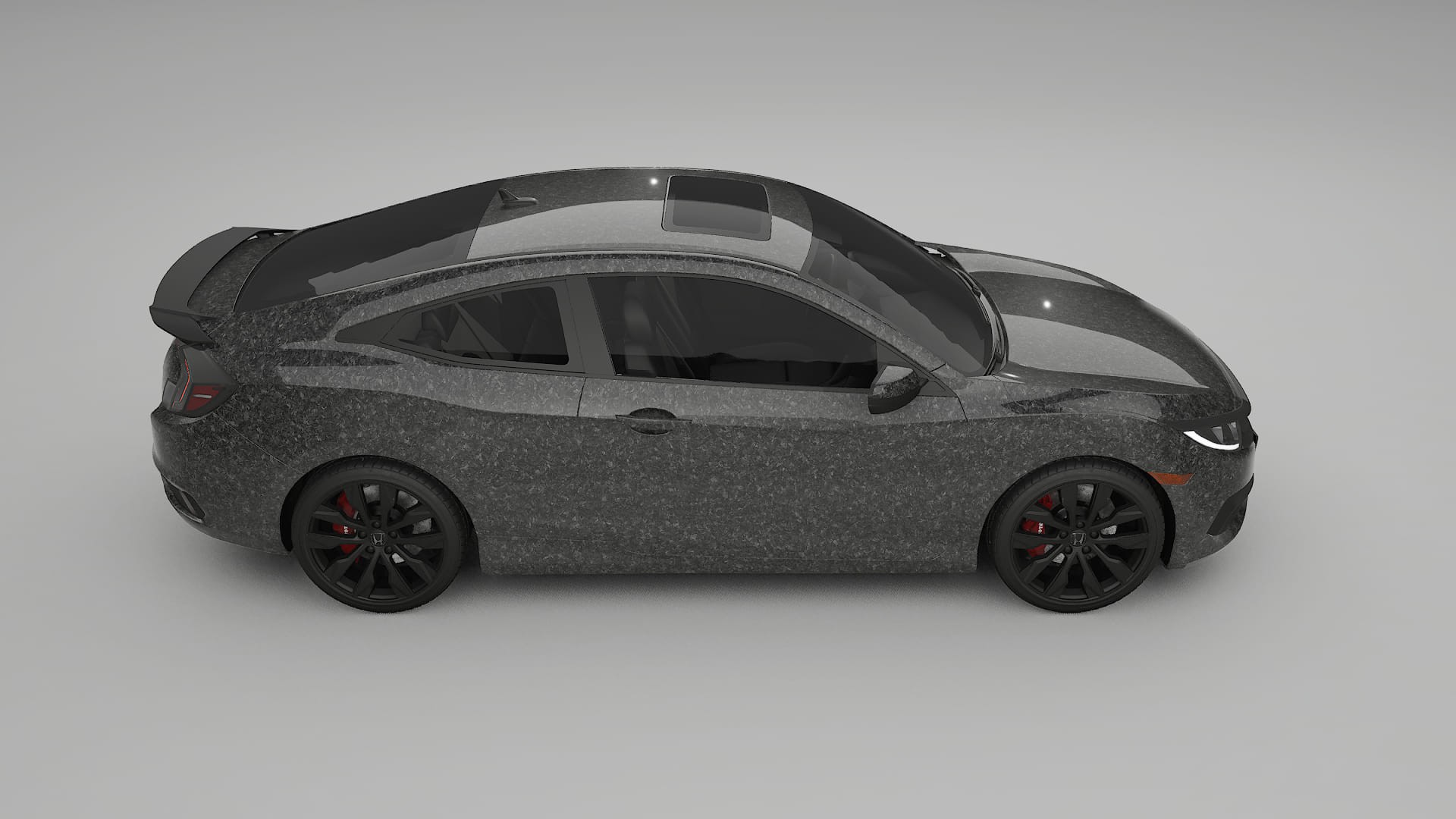 Honda Civic coupe prefacelift pre LCI TPU Lackskyddsfilm | FORGED S Färgskiftande PPF – Komplett Förskuret Kit