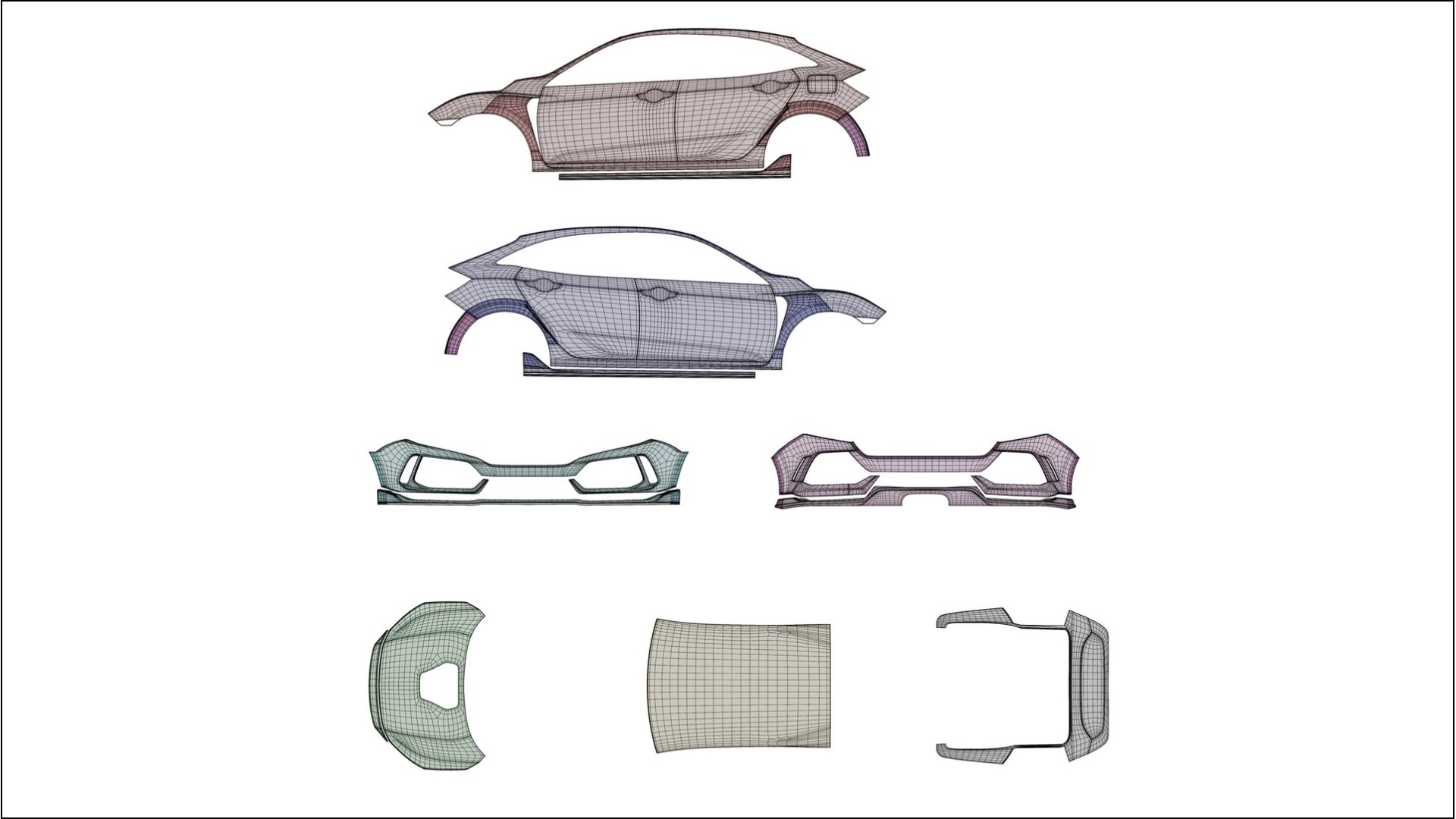 Honda Civic Type R TPU Lackskyddsfilm | SAHARA Färgskiftande PPF – Komplett Förskuret Kit 2