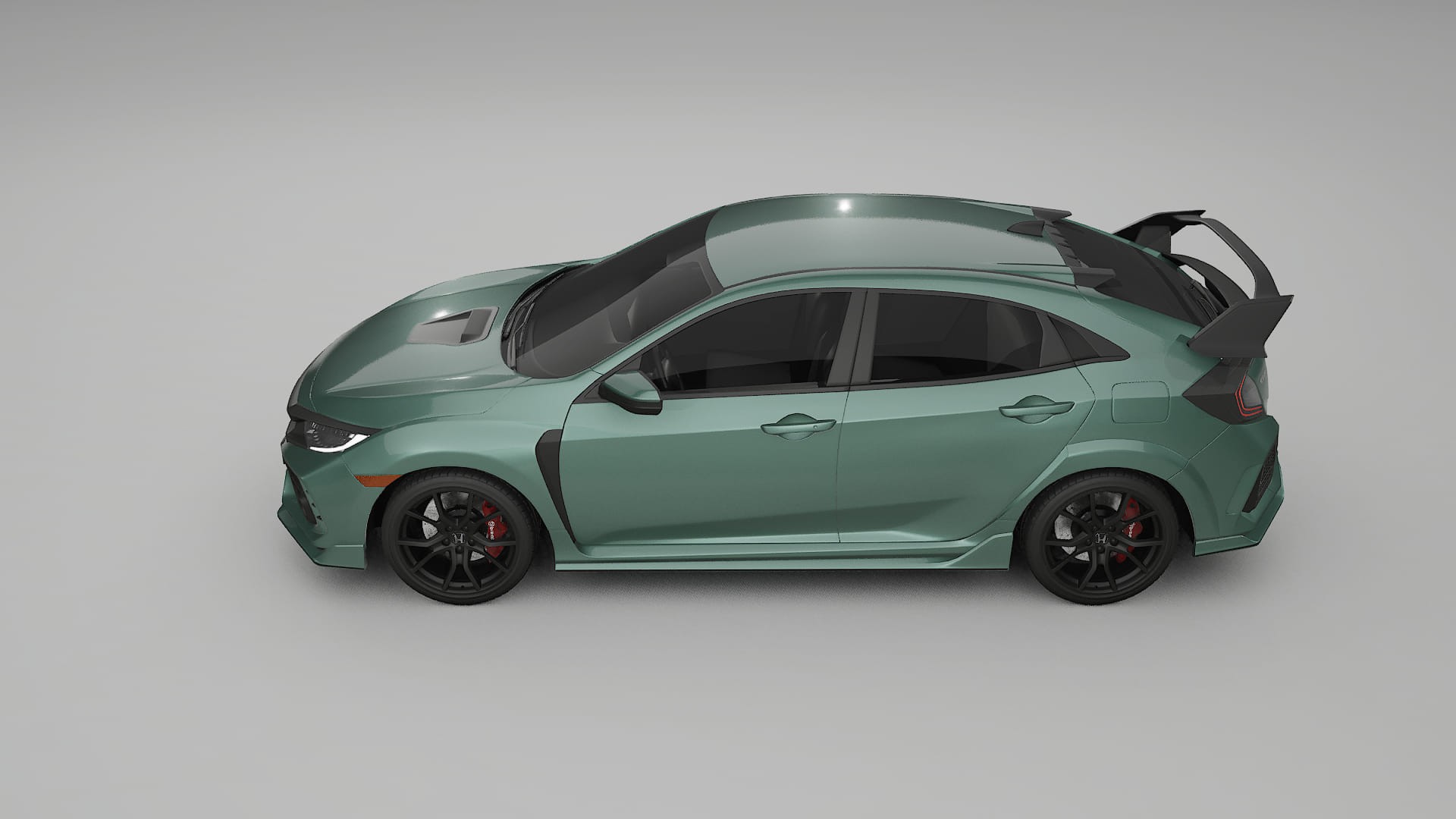 Honda Civic Type R TPU Lackskyddsfilm | EVERGREEN Färgskiftande PPF – Komplett Förskuret Kit