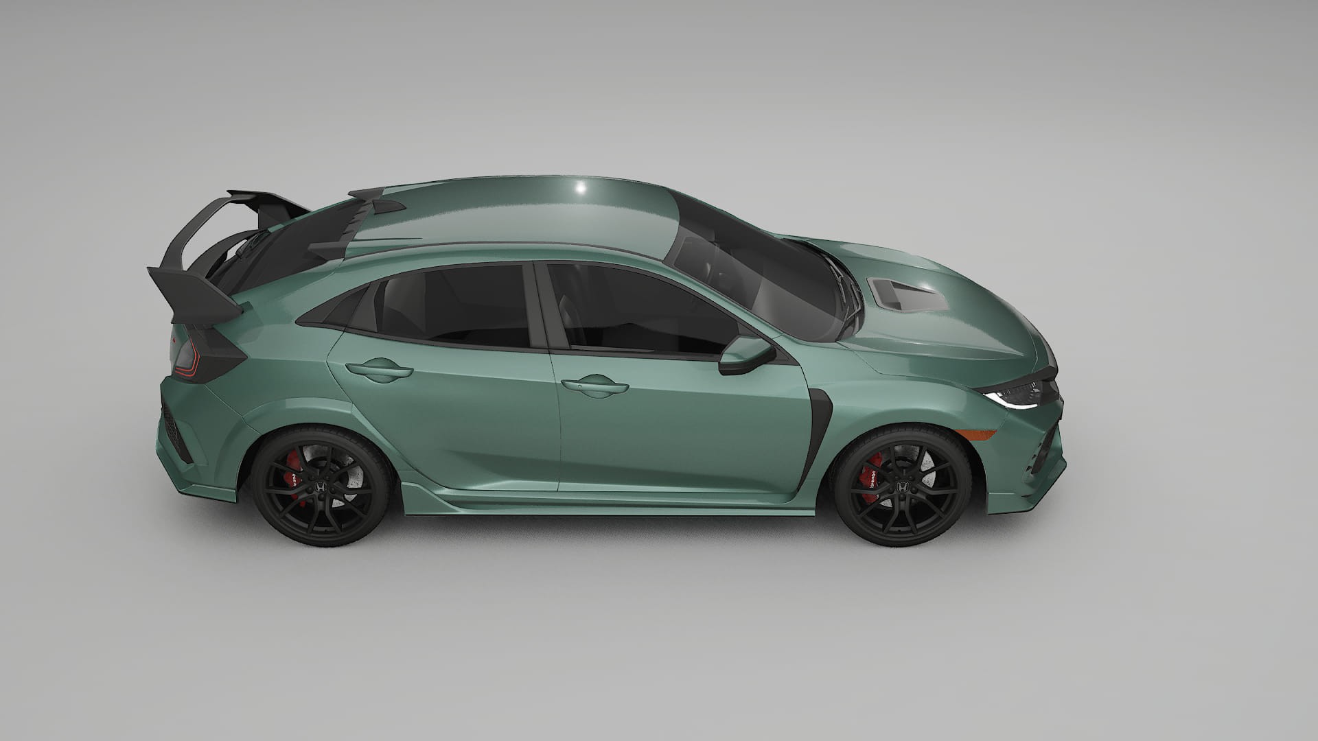 Honda Civic Type R TPU Lackskyddsfilm | EVERGREEN Färgskiftande PPF – Komplett Förskuret Kit