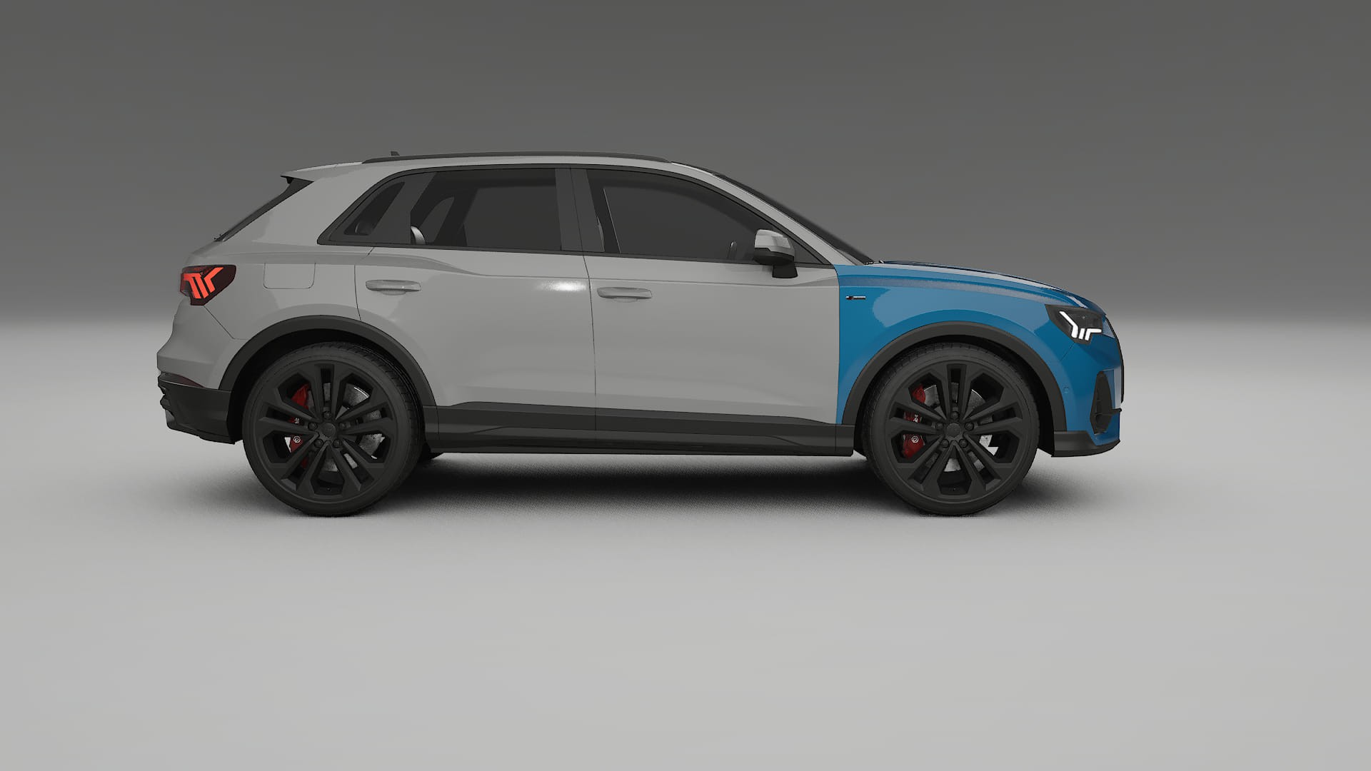 Lackskyddsfilm Audi Q3 S-Line F3 | CrystalGuard Transparent TPU PPF Frontskyddssats 2