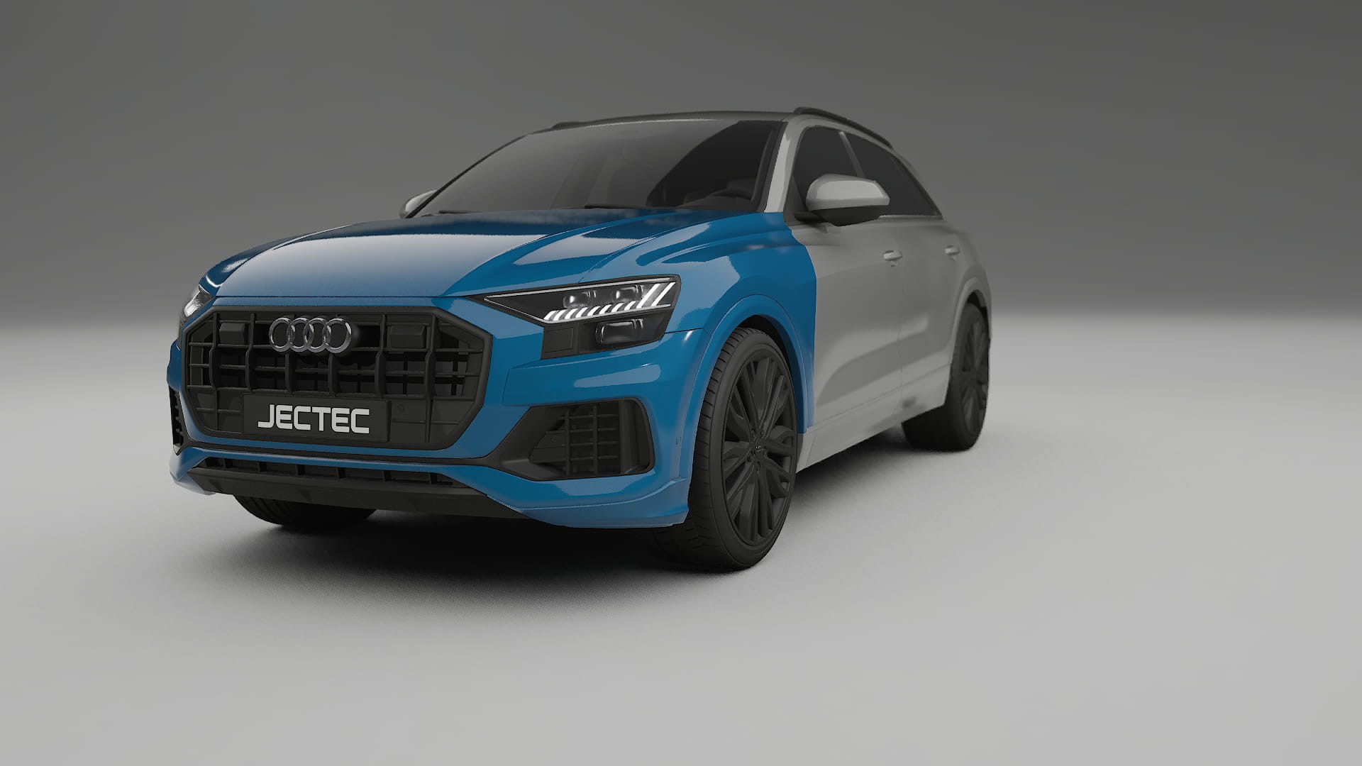 Lackskyddsfilm Audi Q8 F1 prefacelift pre-LCI | CrystalGuard Transparent TPU PPF Frontskyddssats