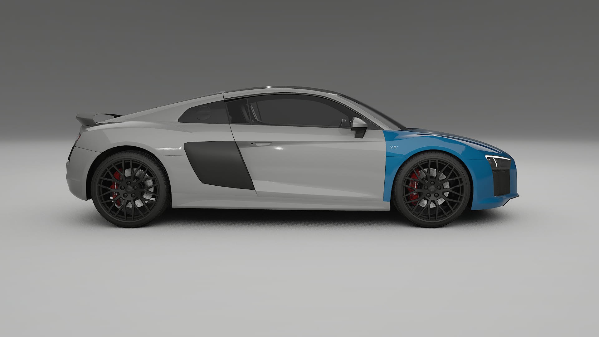 Lackskyddsfilm Audi R8 typ-4S prefacelift pre-LCI | CrystalGuard Transparent TPU PPF Frontskyddssats
