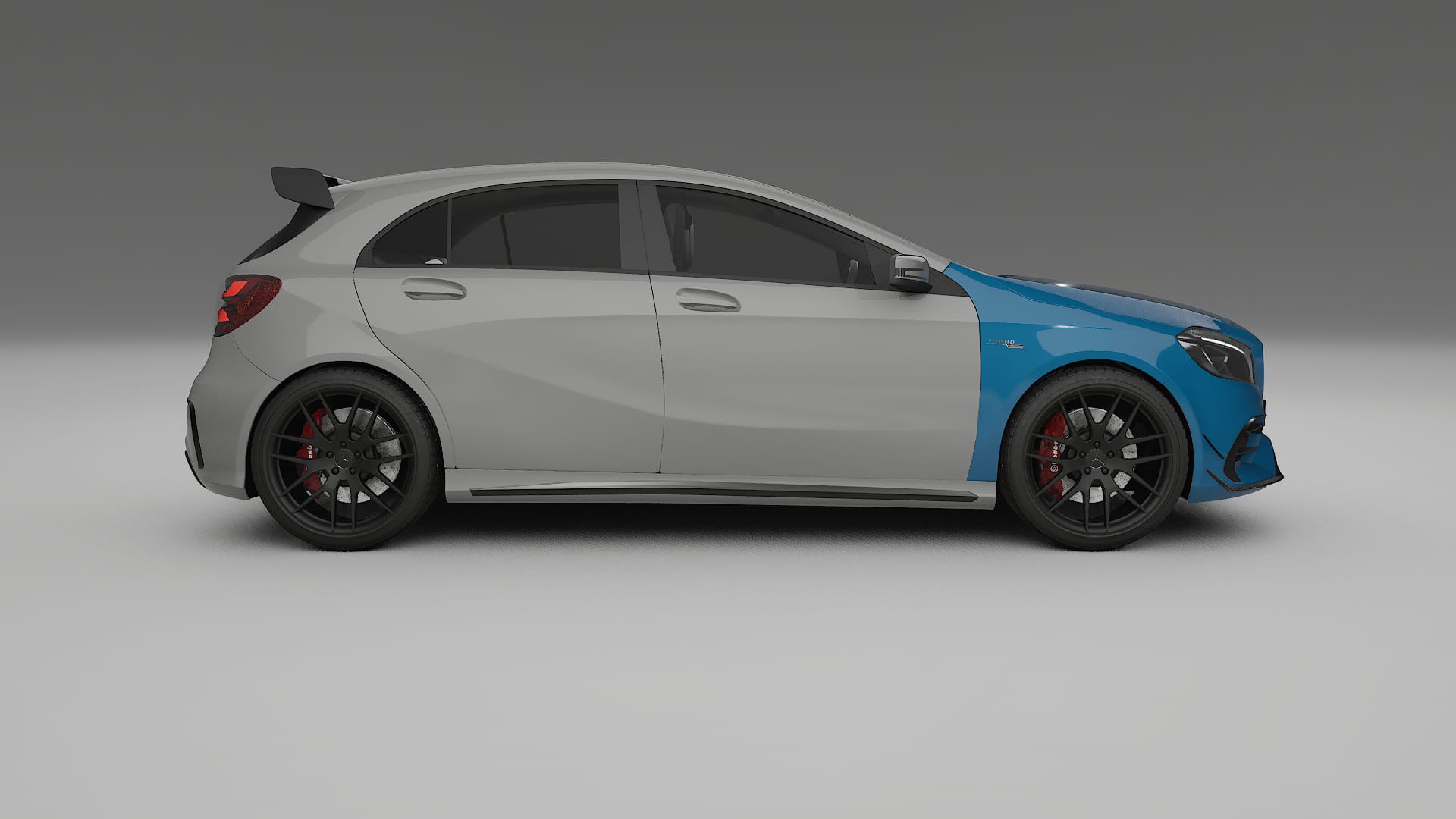 Lackskyddsfilm Mercedes A45 AMG W176 | CrystalGuard Transparent TPU PPF Frontskyddssats