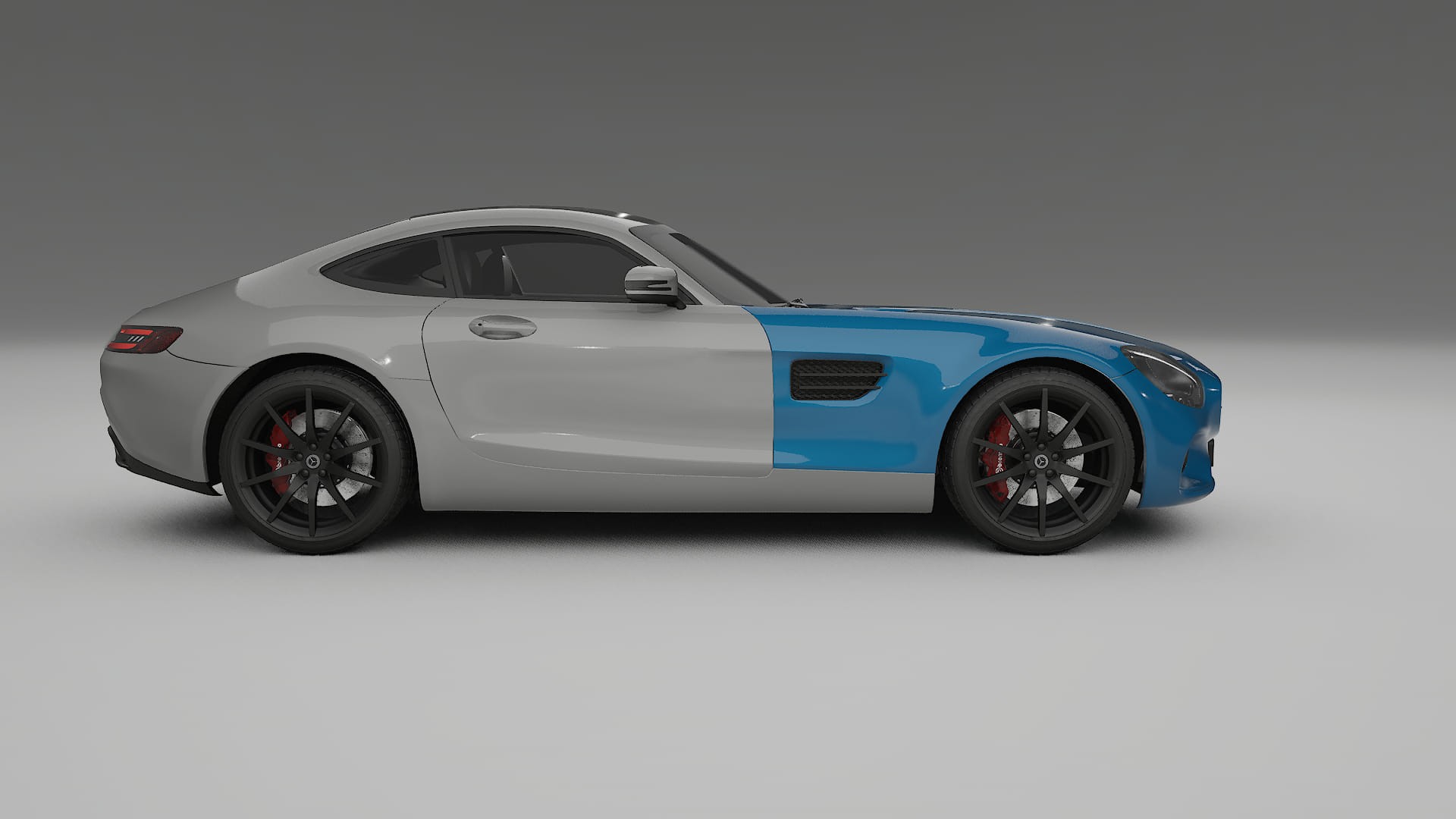 Lackskyddsfilm Mercedes AMG GT C190 Coupe | CrystalGuard Transparent TPU PPF Frontskyddssats