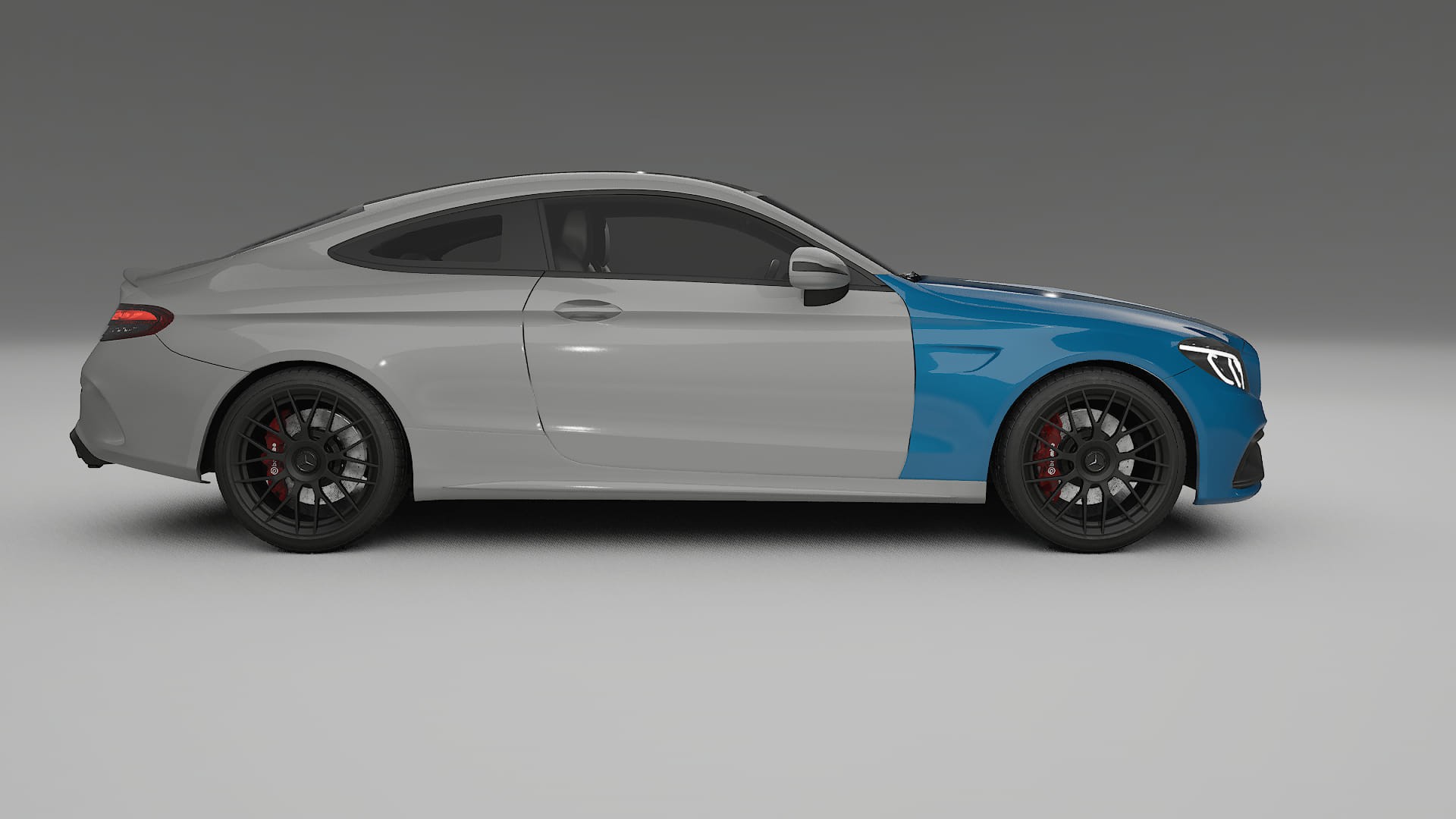 Lackskyddsfilm Mercedes C63 AMG W205 Coupe | CrystalGuard Transparent TPU PPF Frontskyddssats 2