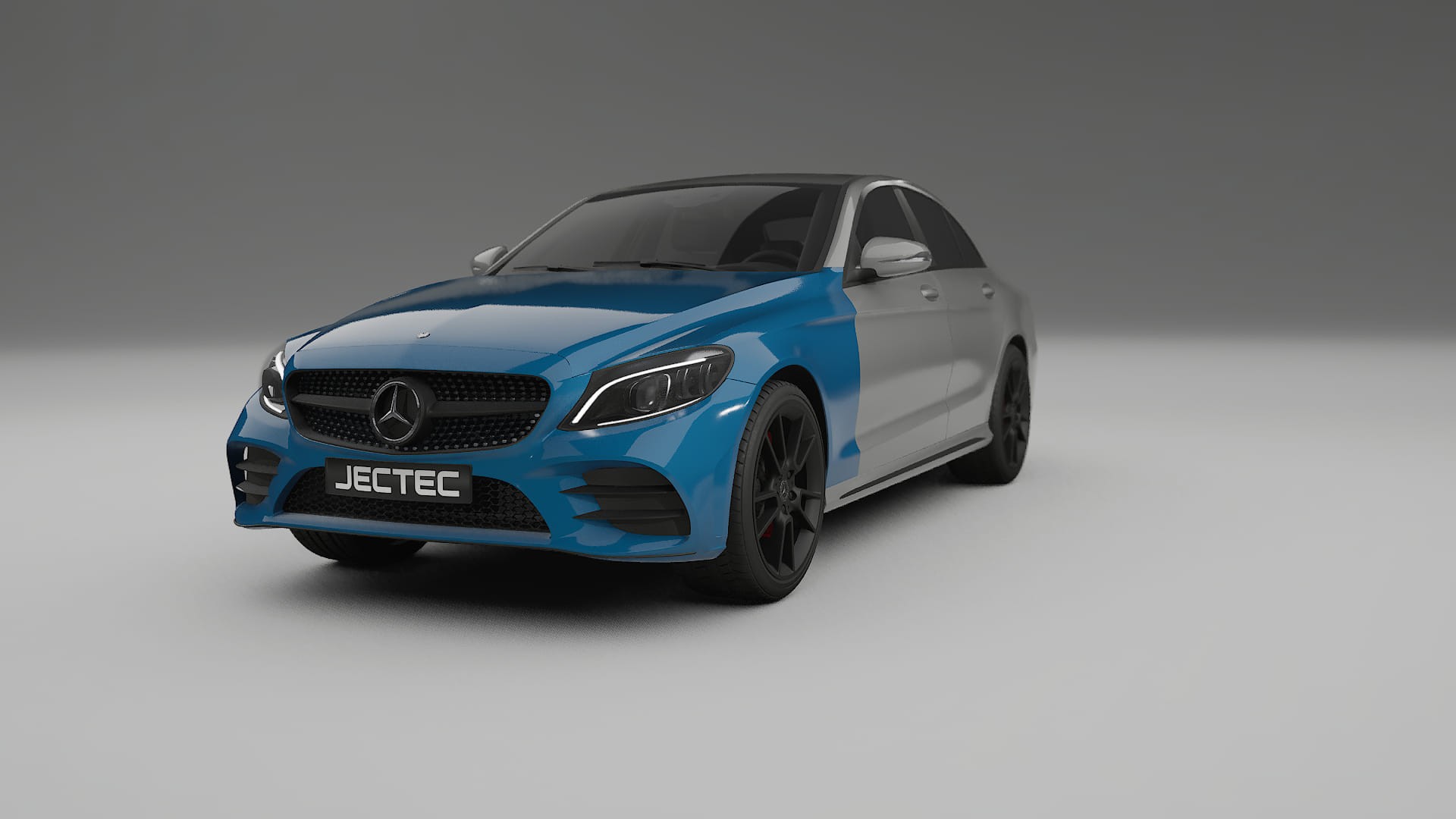 Lackskyddsfilm Mercedes C-Class W205 AMG sedan | CrystalGuard Transparent TPU PPF Frontskyddssats